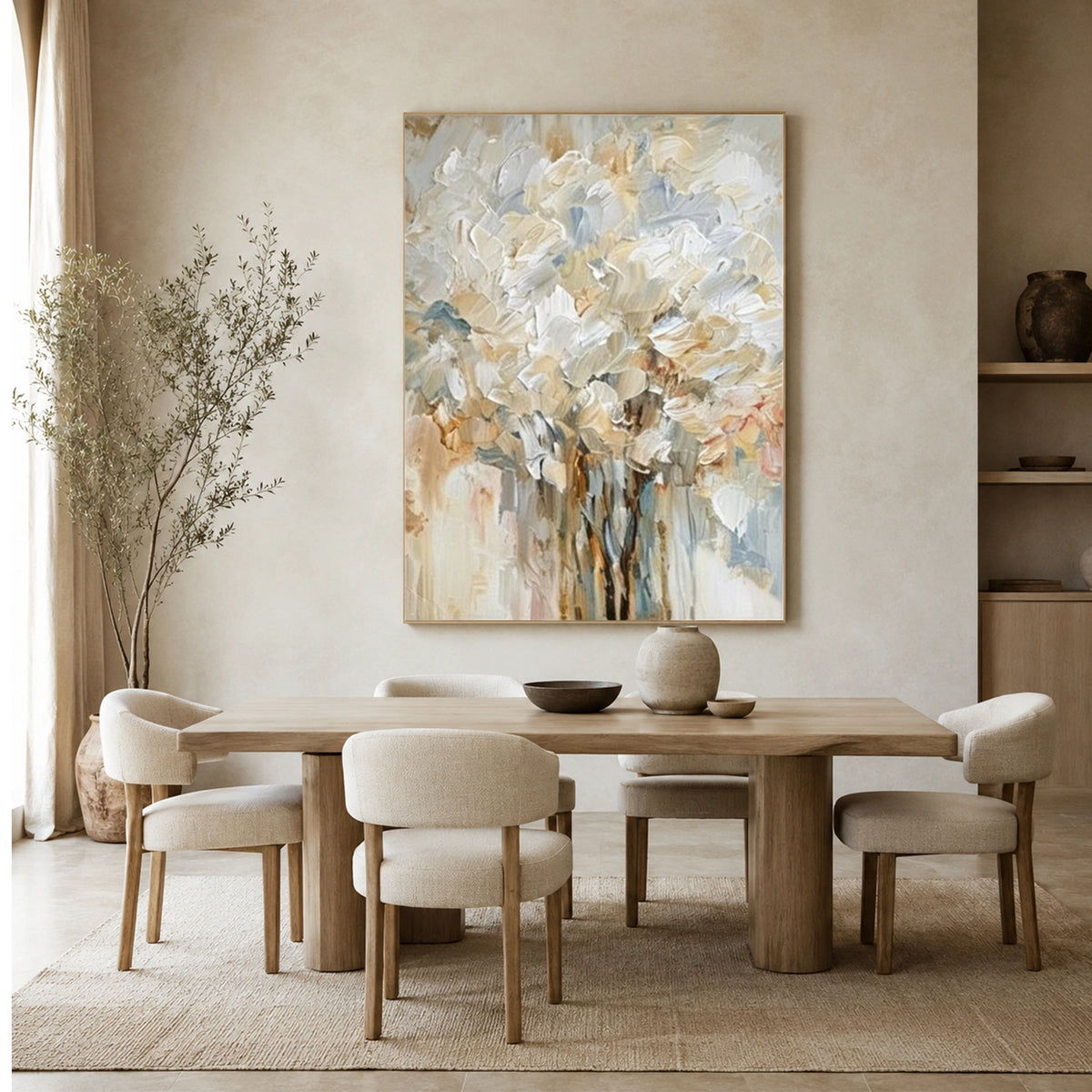 Flower & Tree Abstract Textured Wall Art #ML299