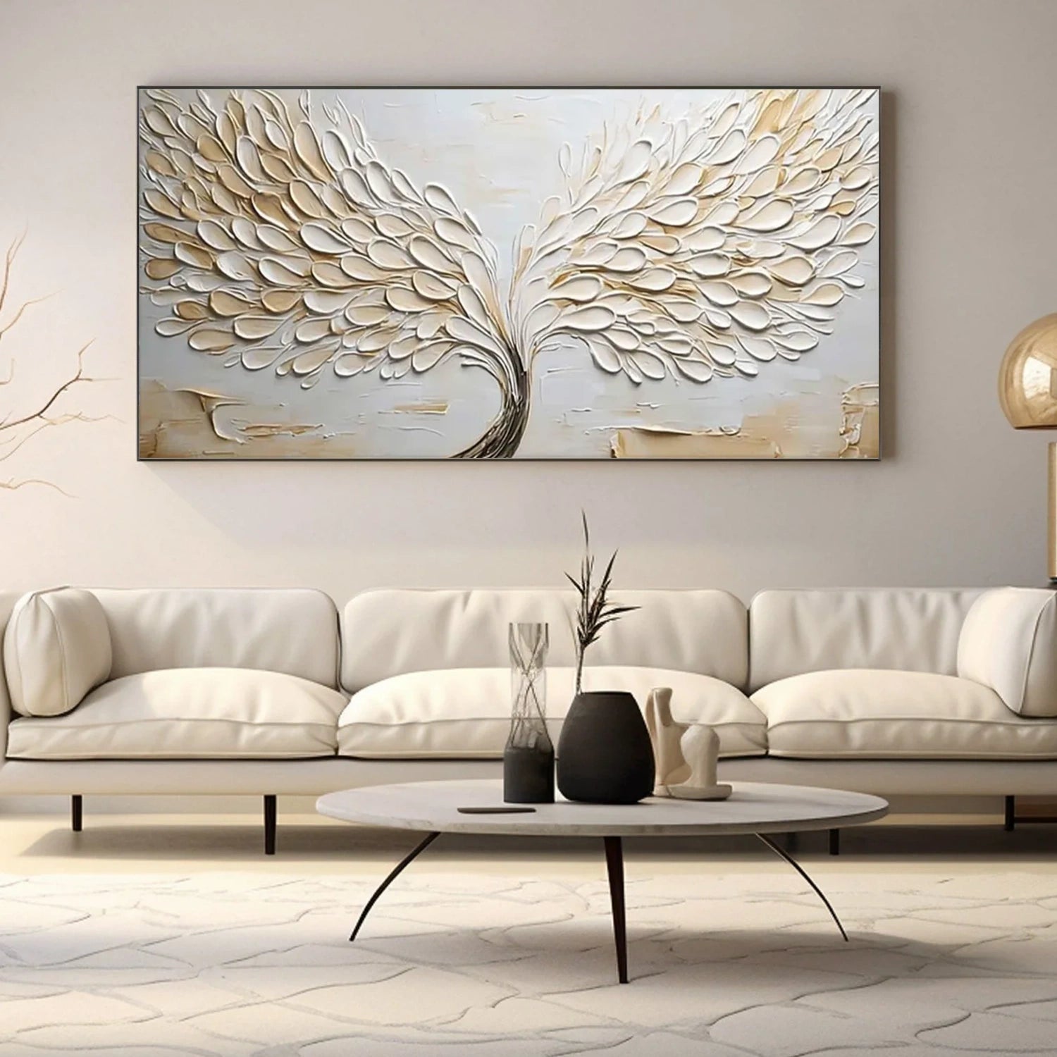 Flower & Tree Abstract Textured Wall Art #ML190