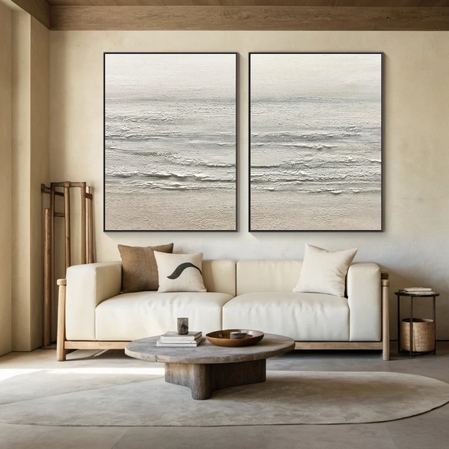 Sea & Sky Abstract Textured Wall Art Set of 2 #MS203