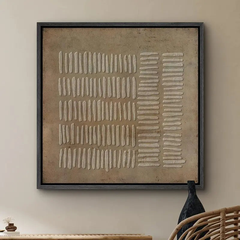 Eleanos Gallery Textured Wabi Sabi Abstract Brown Wall Art, Brown Abstract Canvas Painting