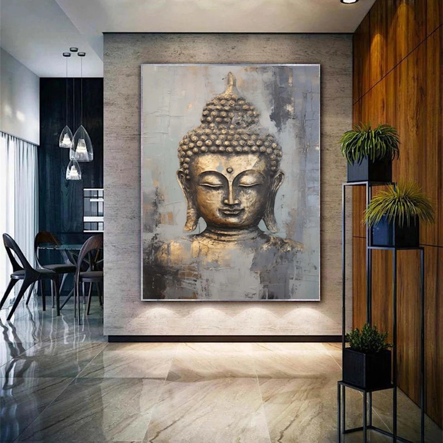 Abstract Buddha Portrait Painting #AP021