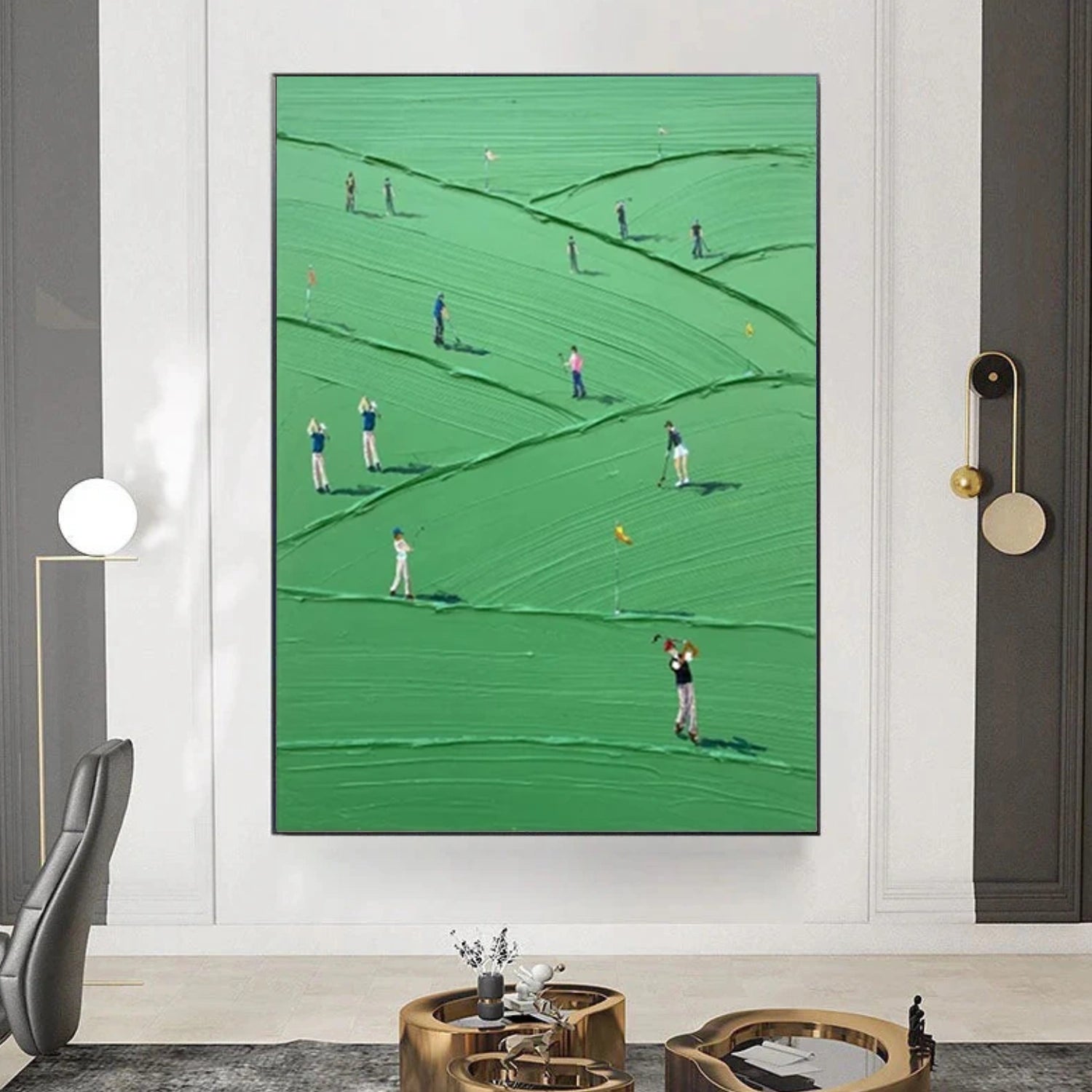 Golf Sport Textured Wall Art #SA079