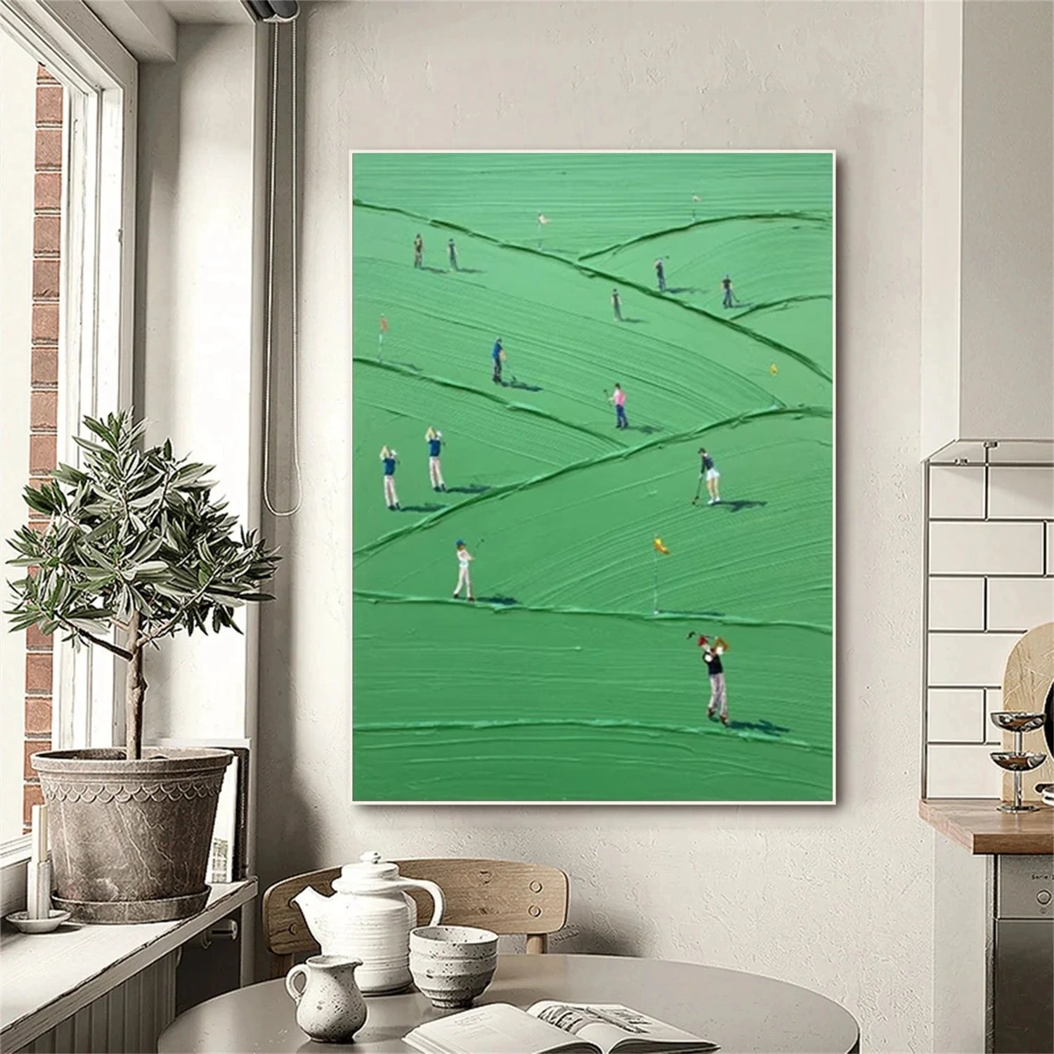 Golf Sport Textured Wall Art #SA079