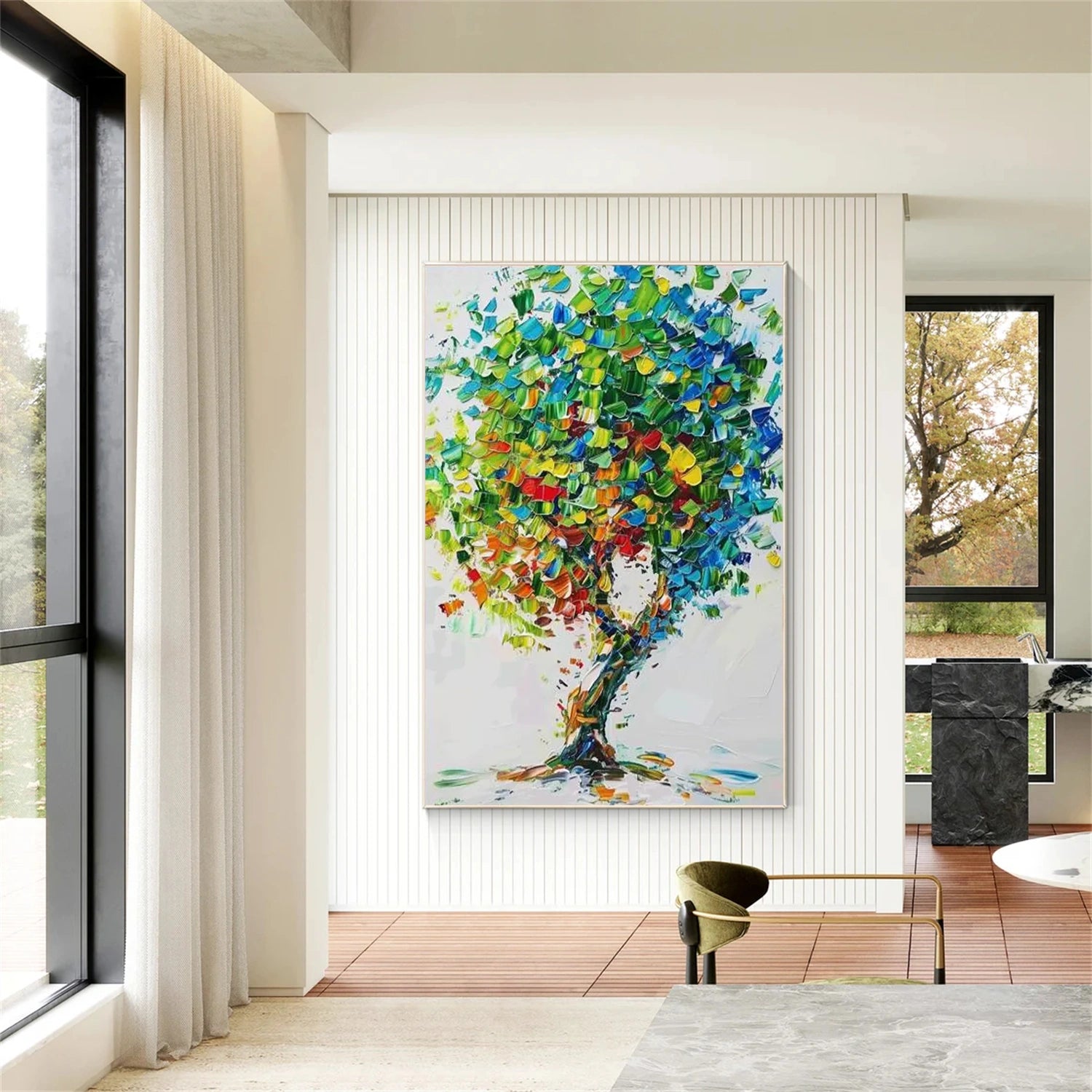 Flower & Tree Abstract Wall Art #ML192