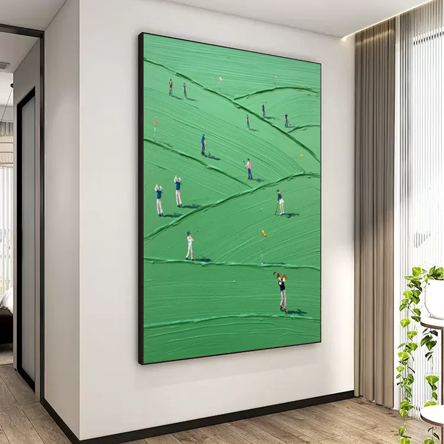 Golf Sport Textured Wall Art #SA079