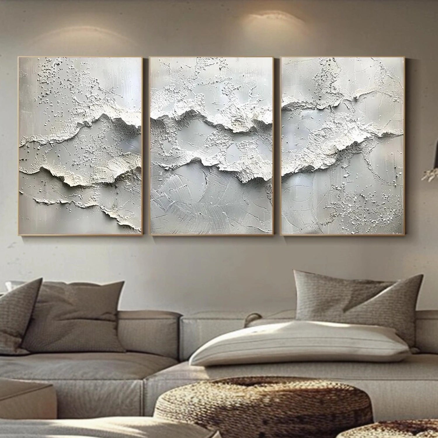 Minimalist Textured Canvas Art Set of 3 #MM329