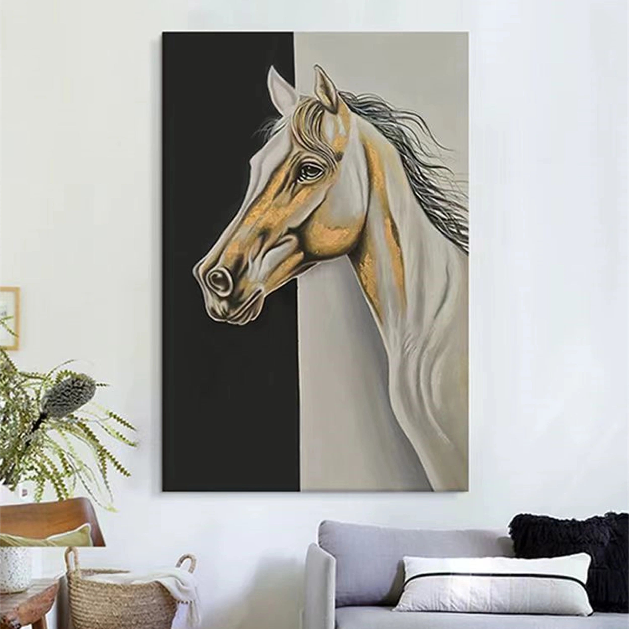 Colorfu Horse Abstract Animal Wall Art #AL014