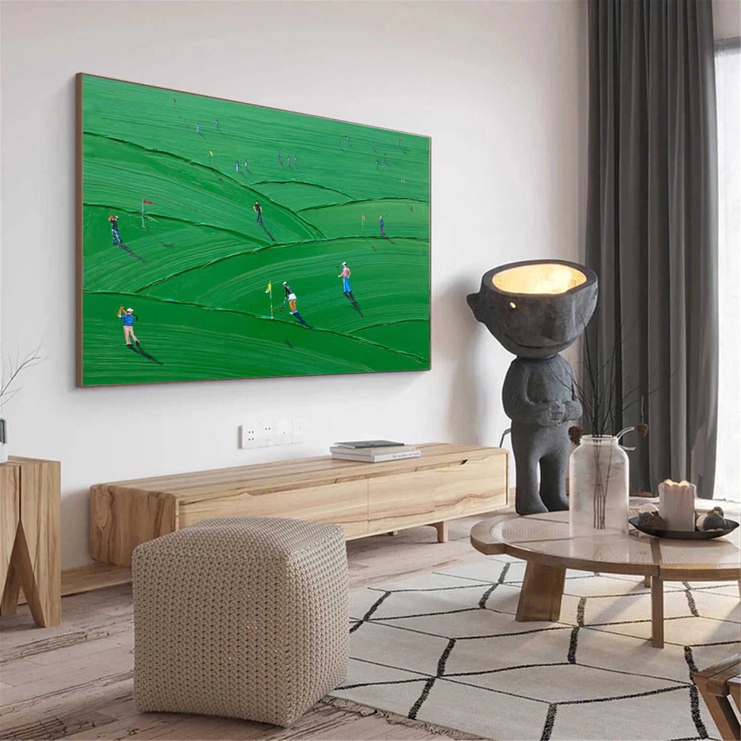 Golf Sport Textured Wall Art #SA078