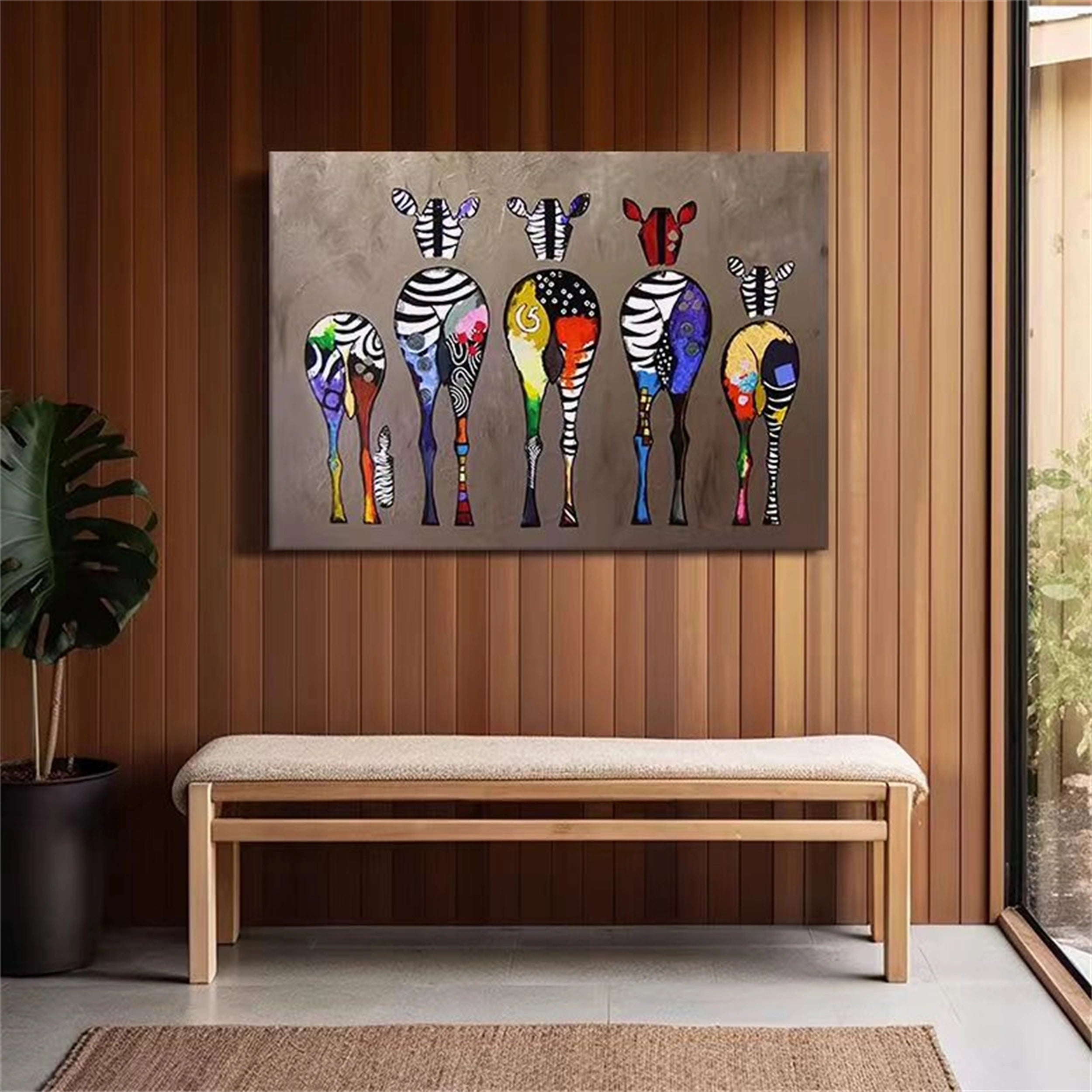 Colorful Horse Abstract Animal Wall Art #AL019