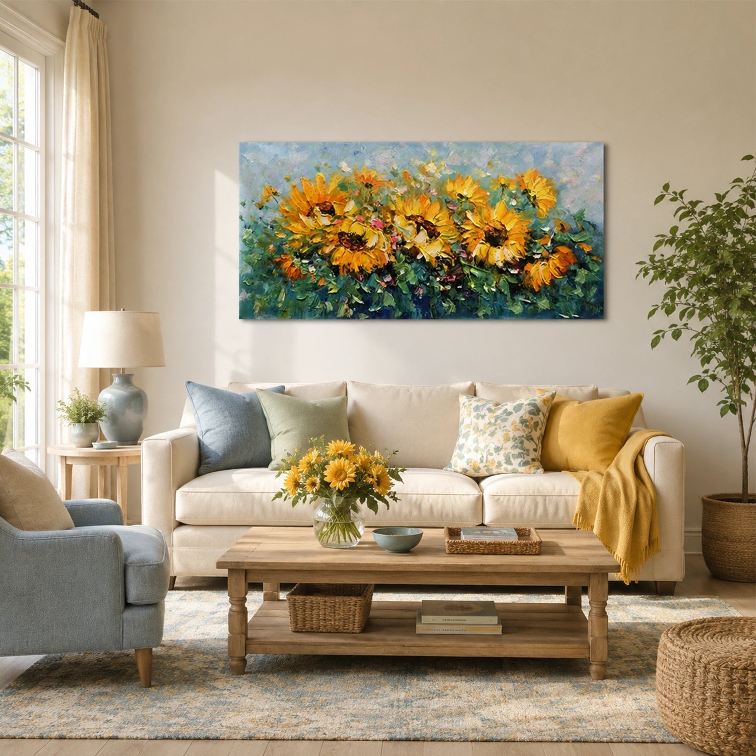 Flower & Tree Abstract Textured Wall Art #ML285