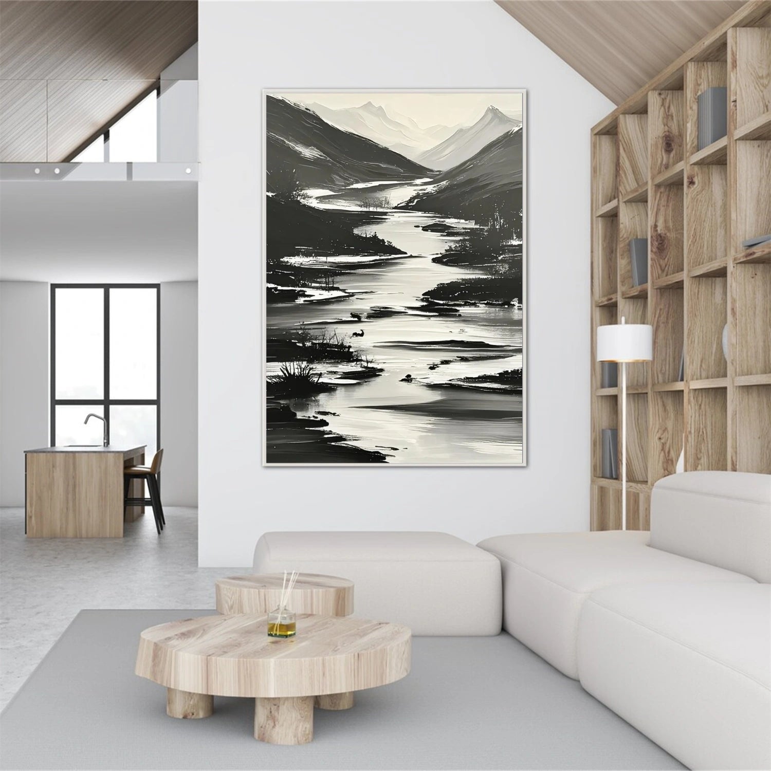 Abstract Mountain Canvas Art #MM278