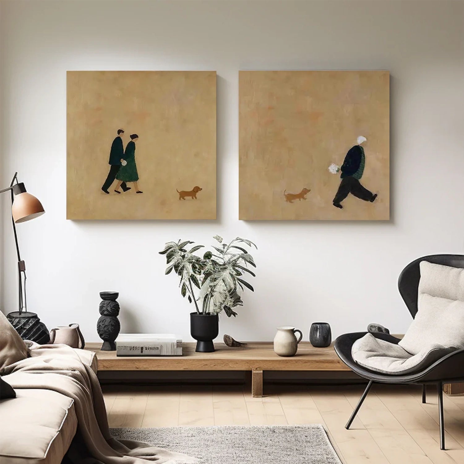 Abstract Portrait Wall Art Set of 2 #AP106