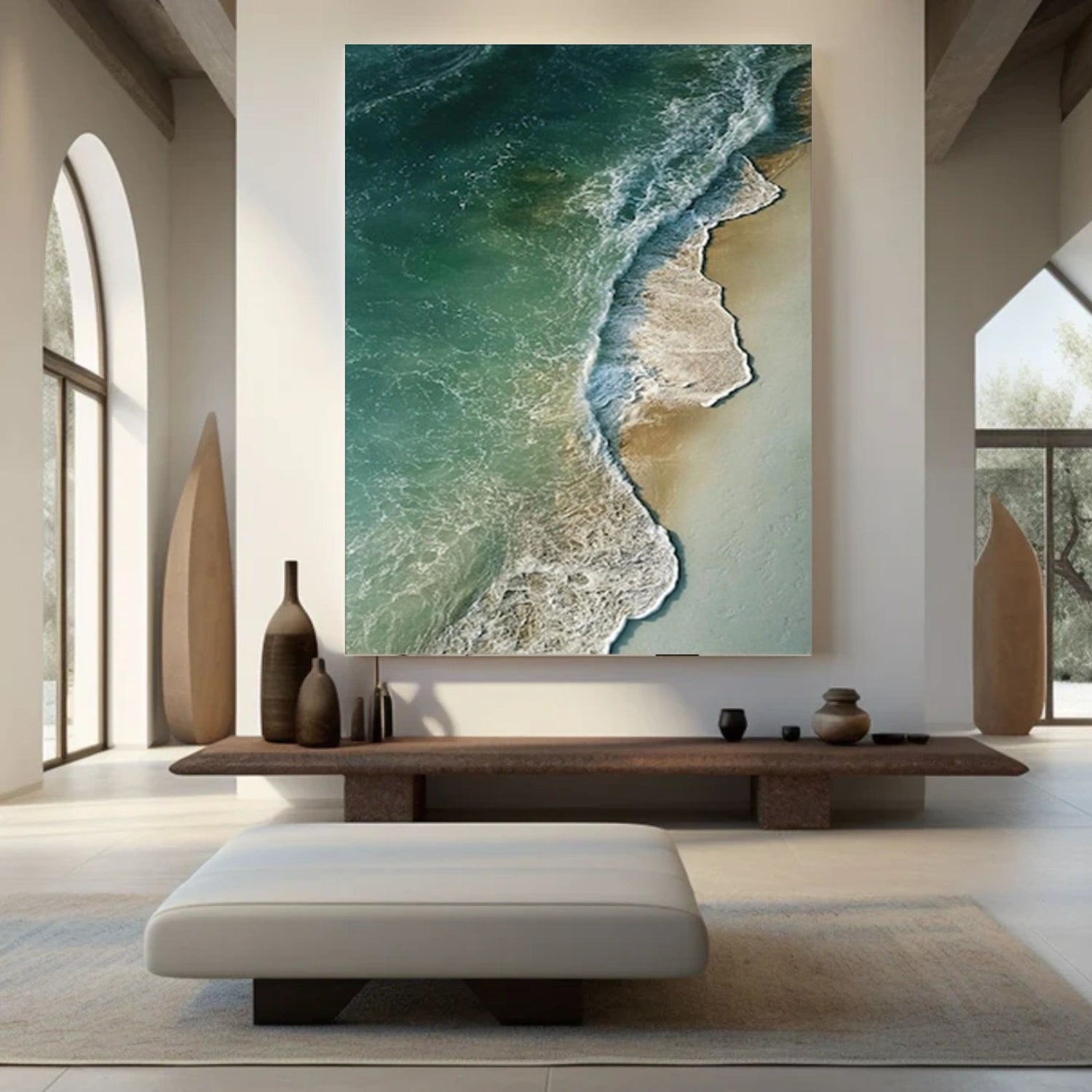 Sea & Sky Abstract Textured Wall Art #MS208