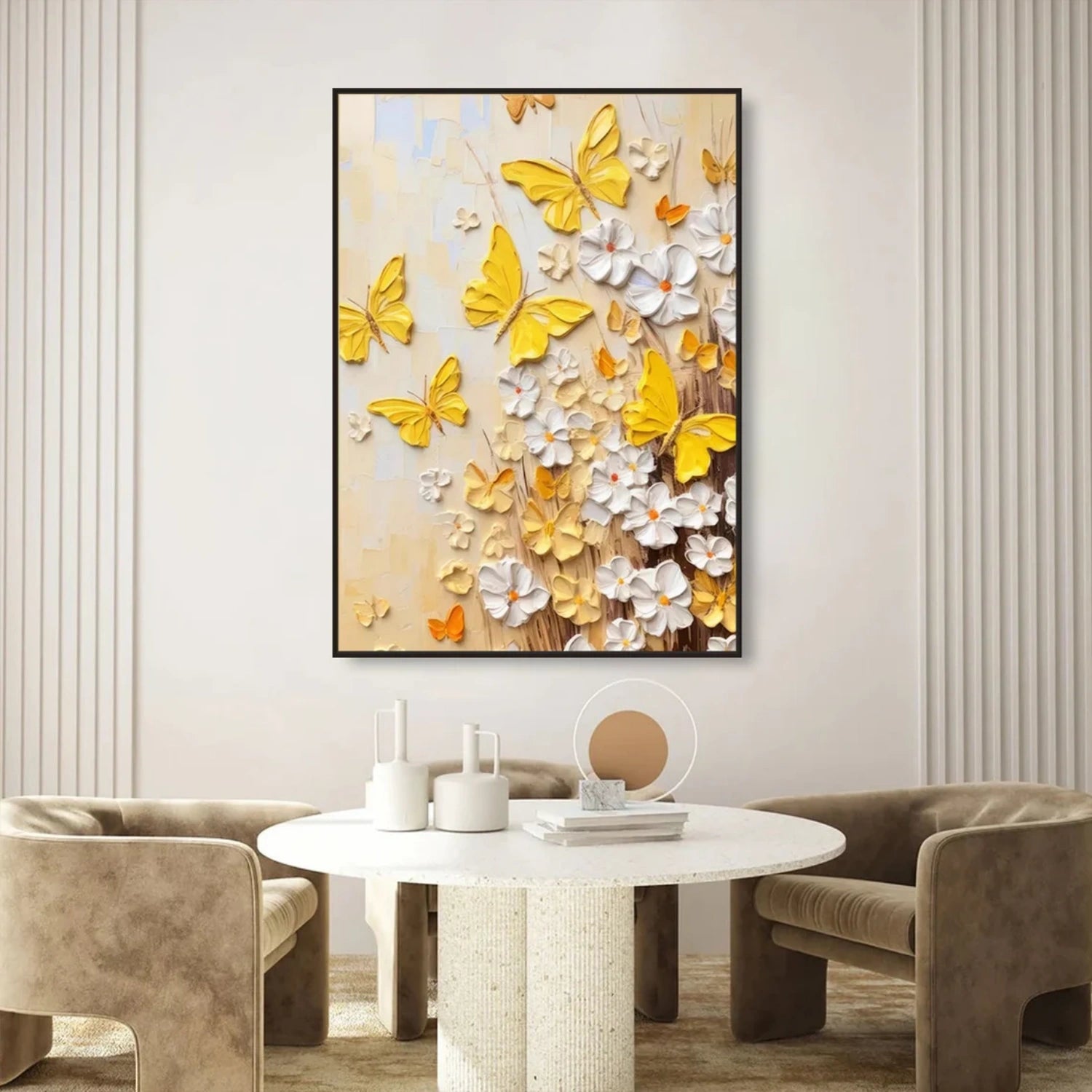 Flower & Tree Abstract Textured Wall Art #ML085