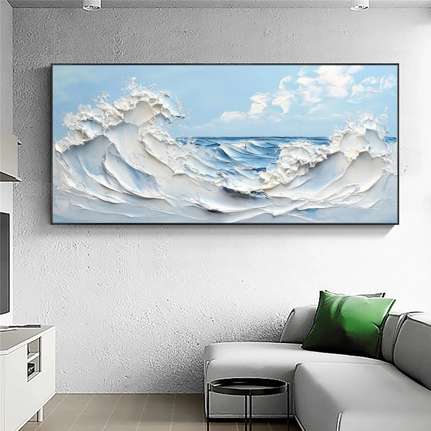 Sea & Sky Abstract Textured Wall Art #MS275
