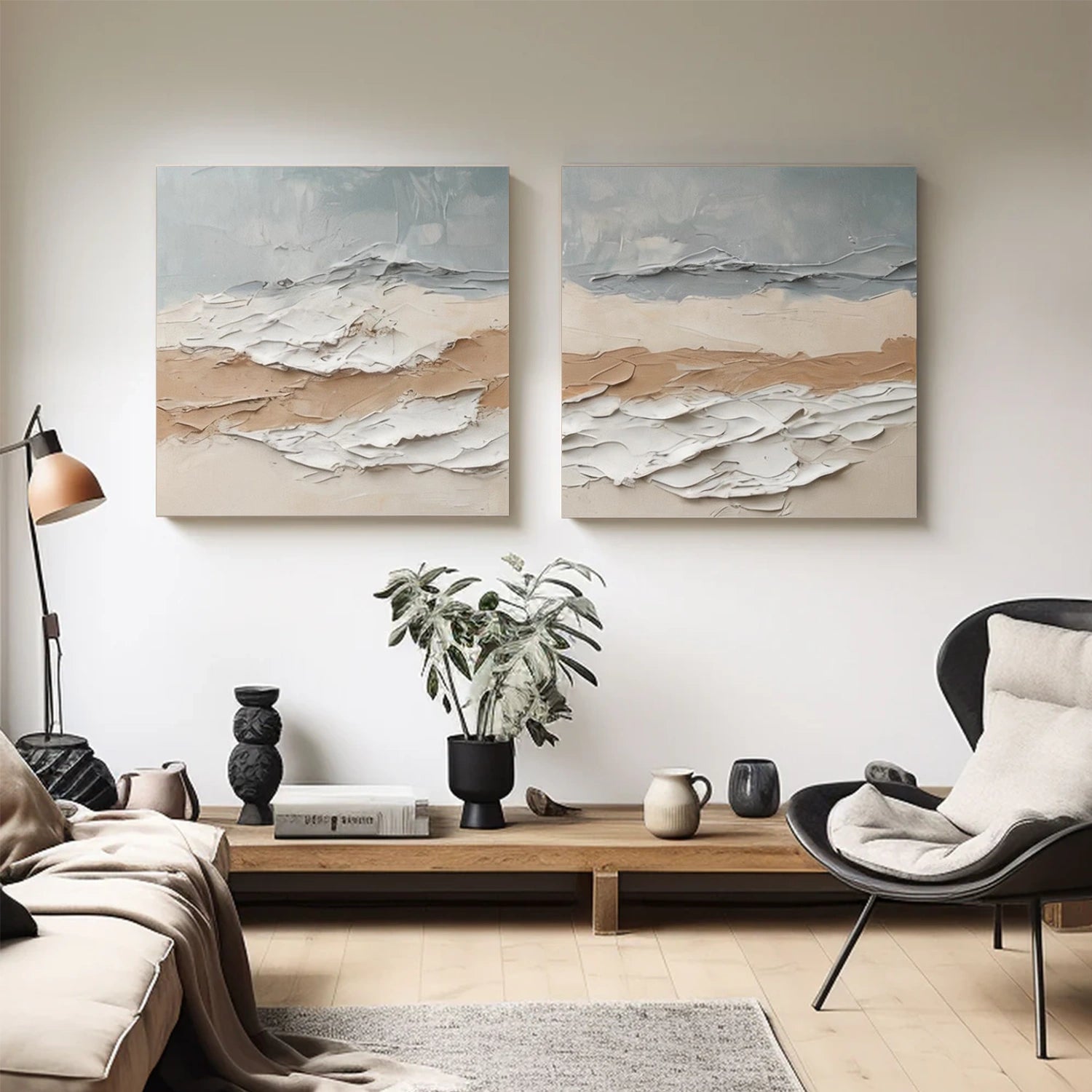 Abstract Textured Canvas Art Set of 2 #WS1042