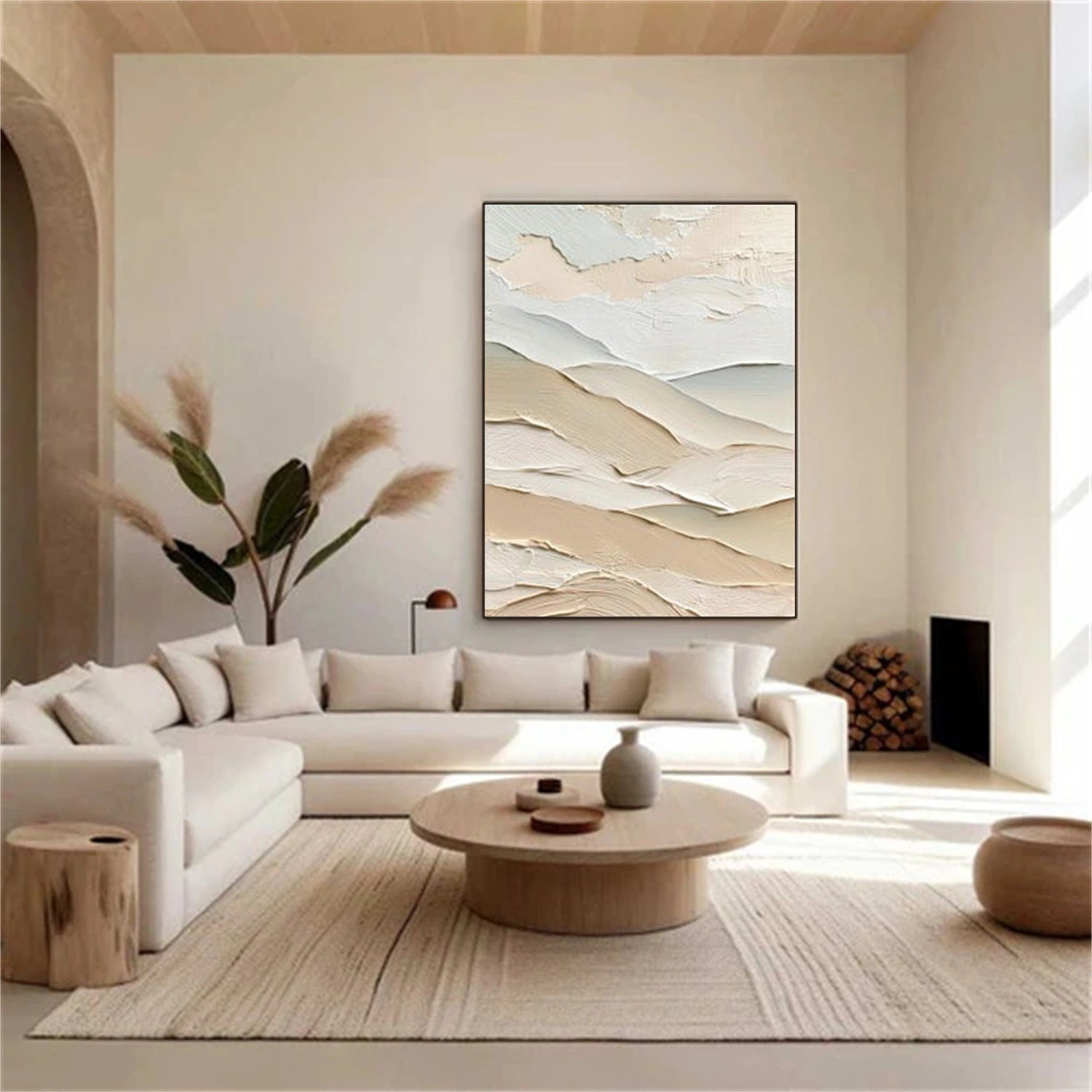 Minimalist Mountain Textured Canvas Art #MM350