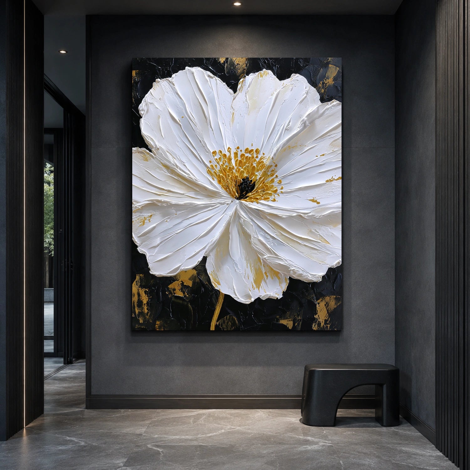 Flower & Tree Abstract Textured Wall Art #ML260