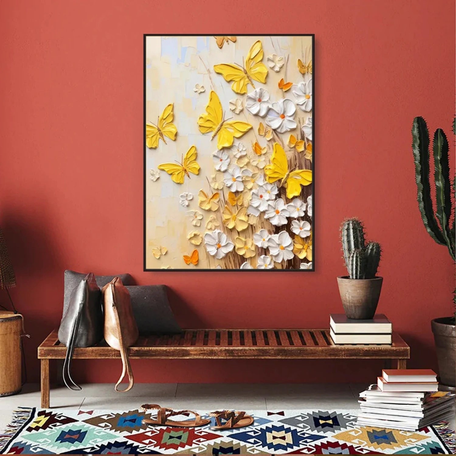 Flower & Tree Abstract Textured Wall Art #ML085