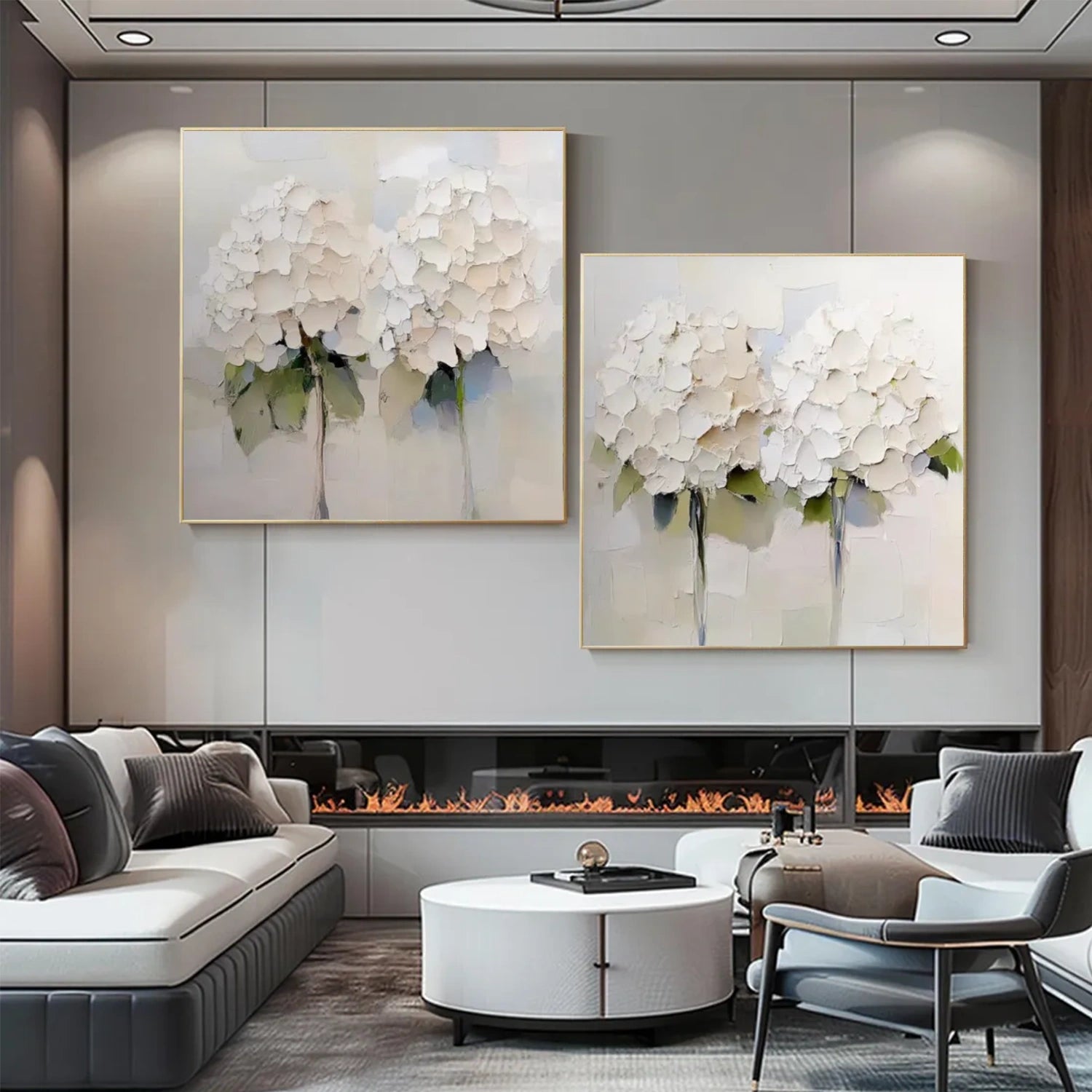 Flower & Tree Abstract Textured Wall Art #ML146