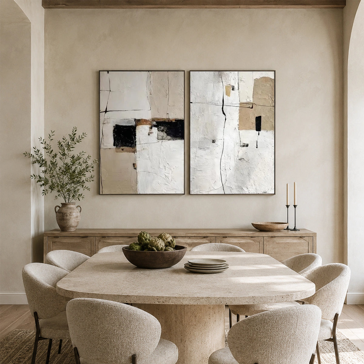 Abstract Canvas Art Set of 2 #WS1209
