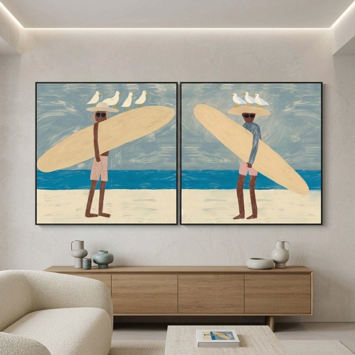 Surfing Sport Wall Art Set of 2 #SA104
