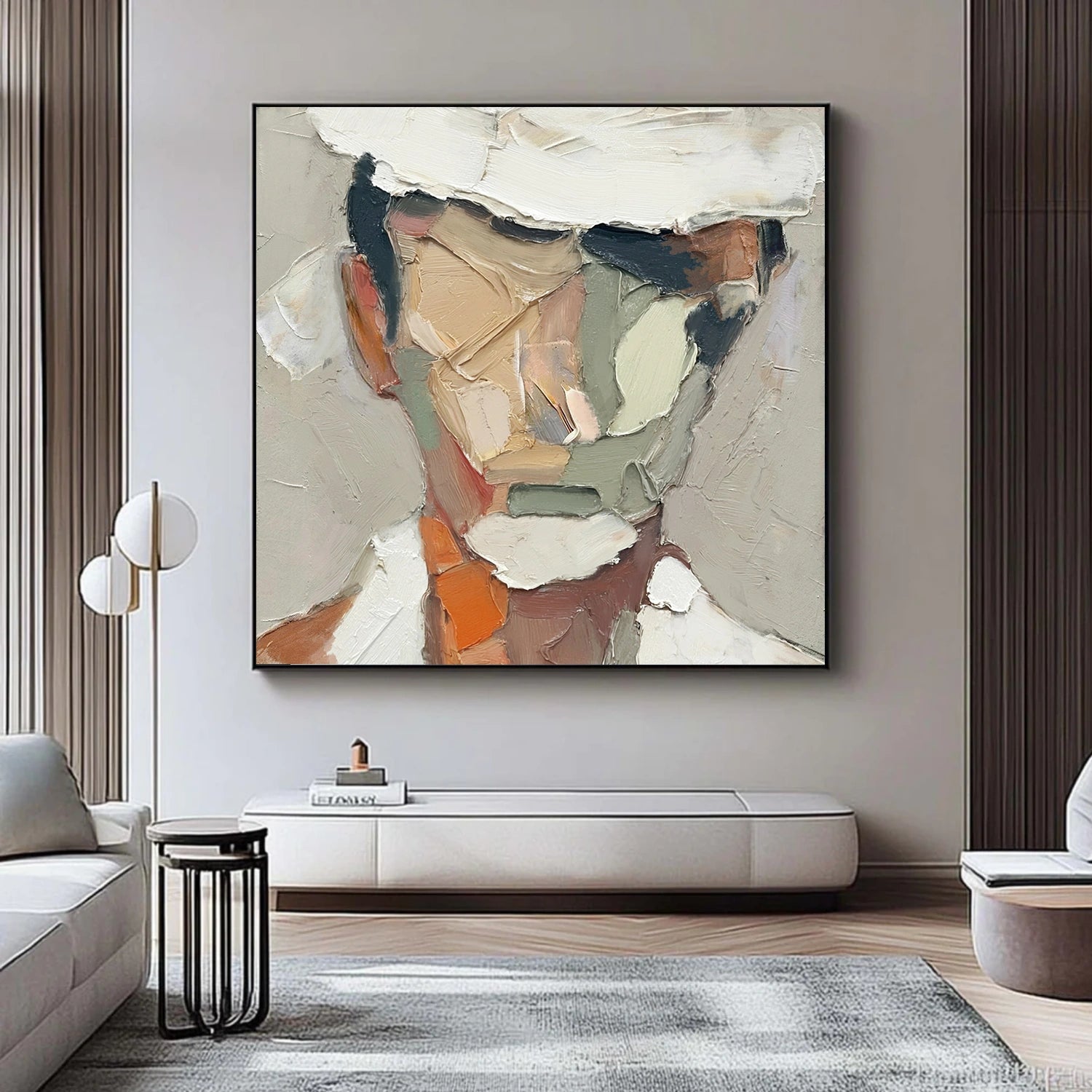 Abstract Portrait Textured Wall Art #AP127