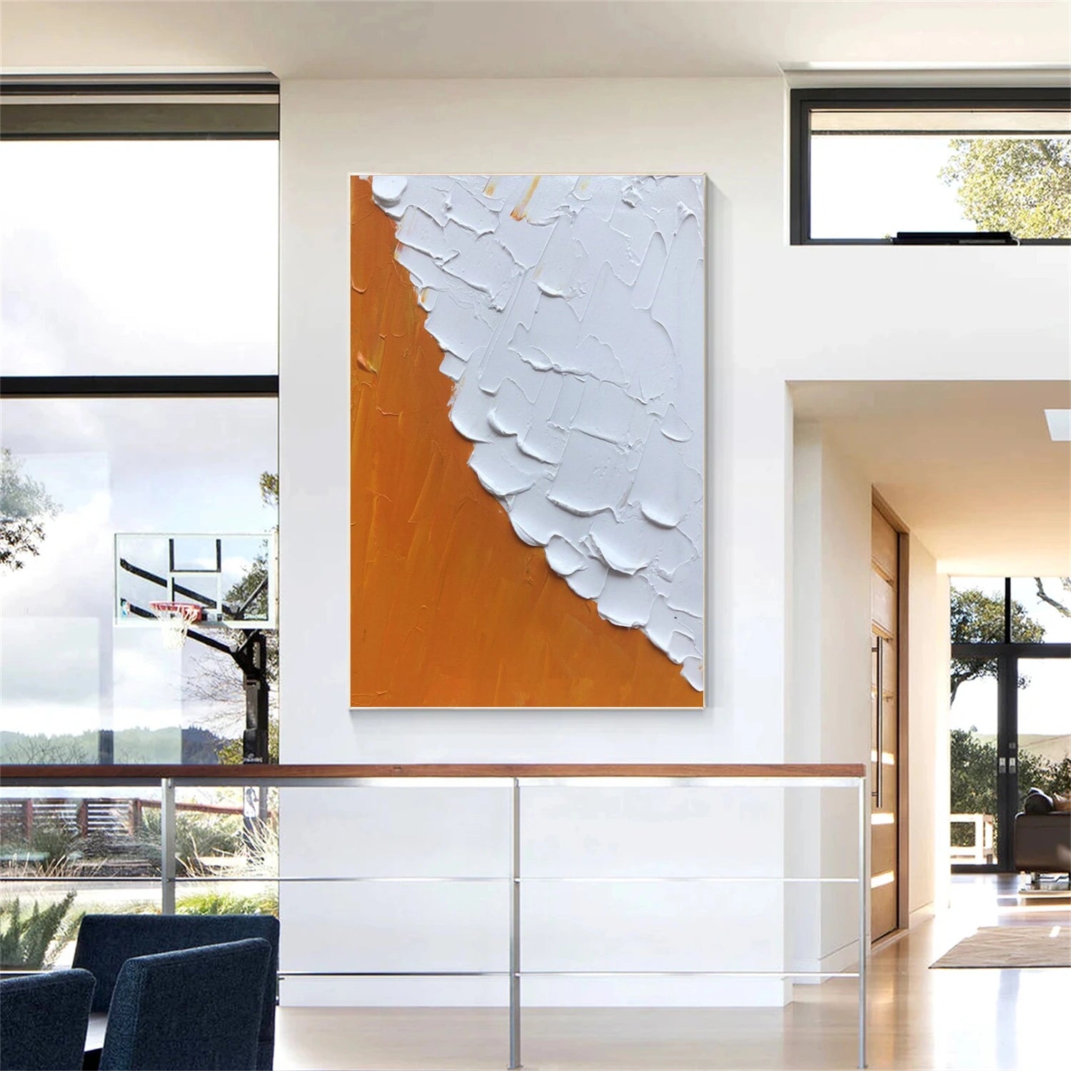 White Minimalistic Textured Art #MM226