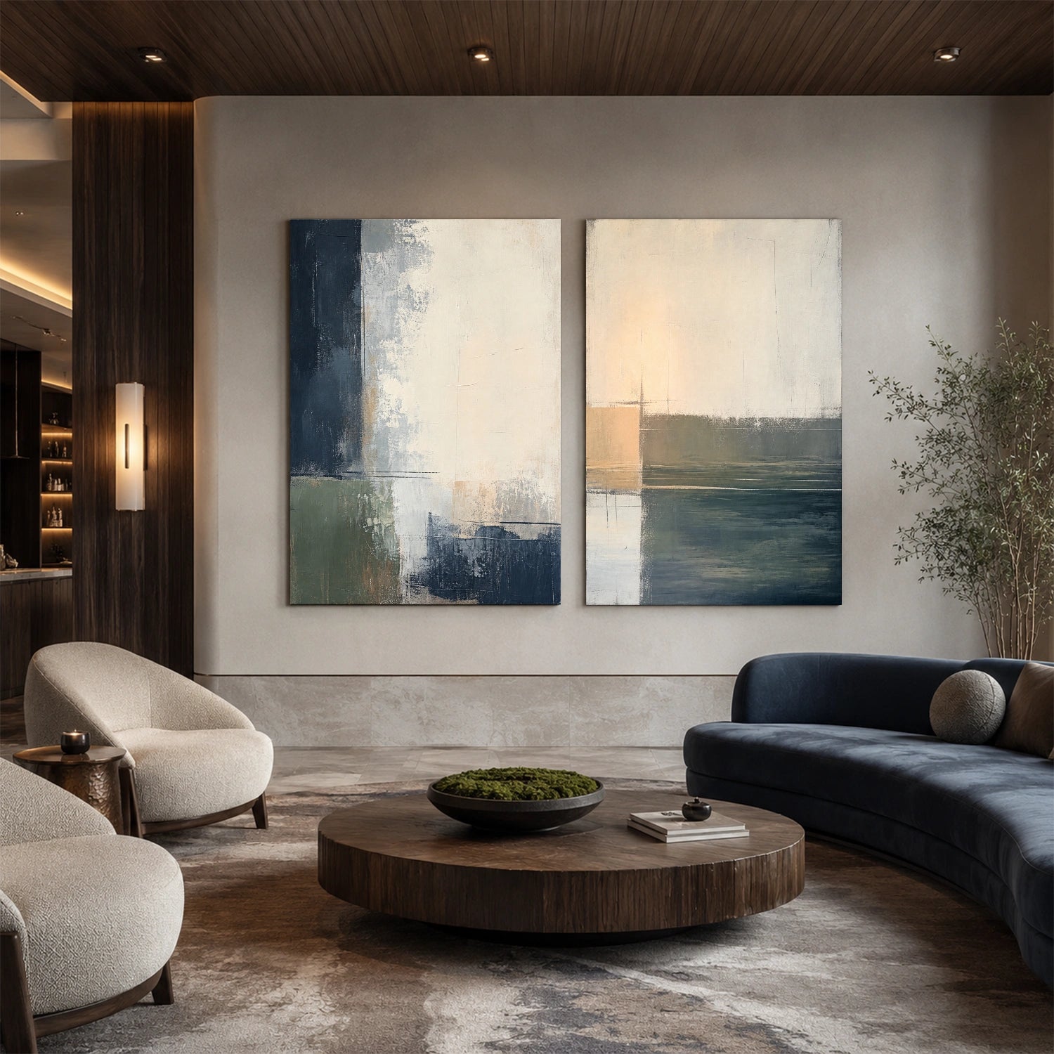 Abstract Canvas Art Set of 2 #WS1120