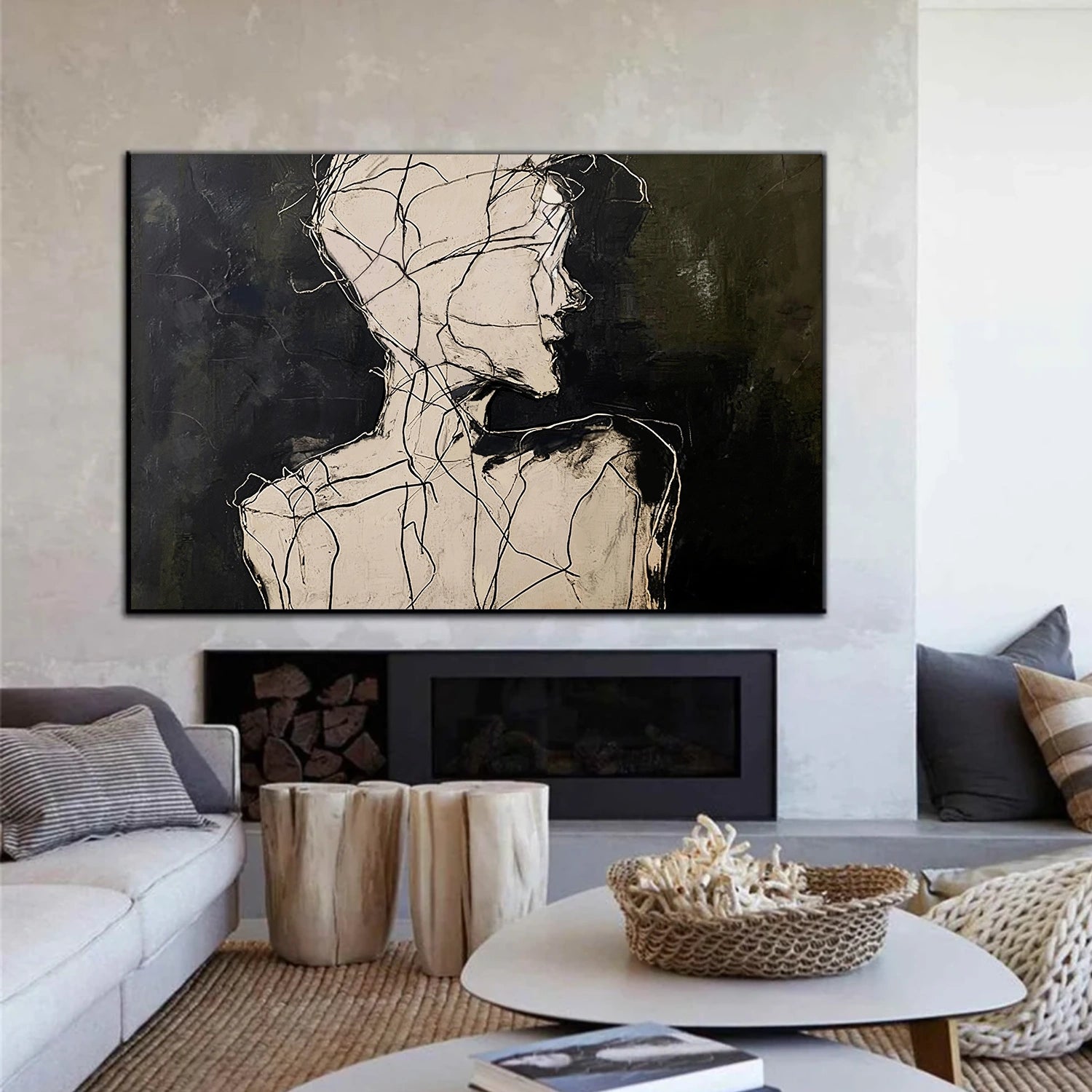 Abstract Portrait Wall Art #AP109