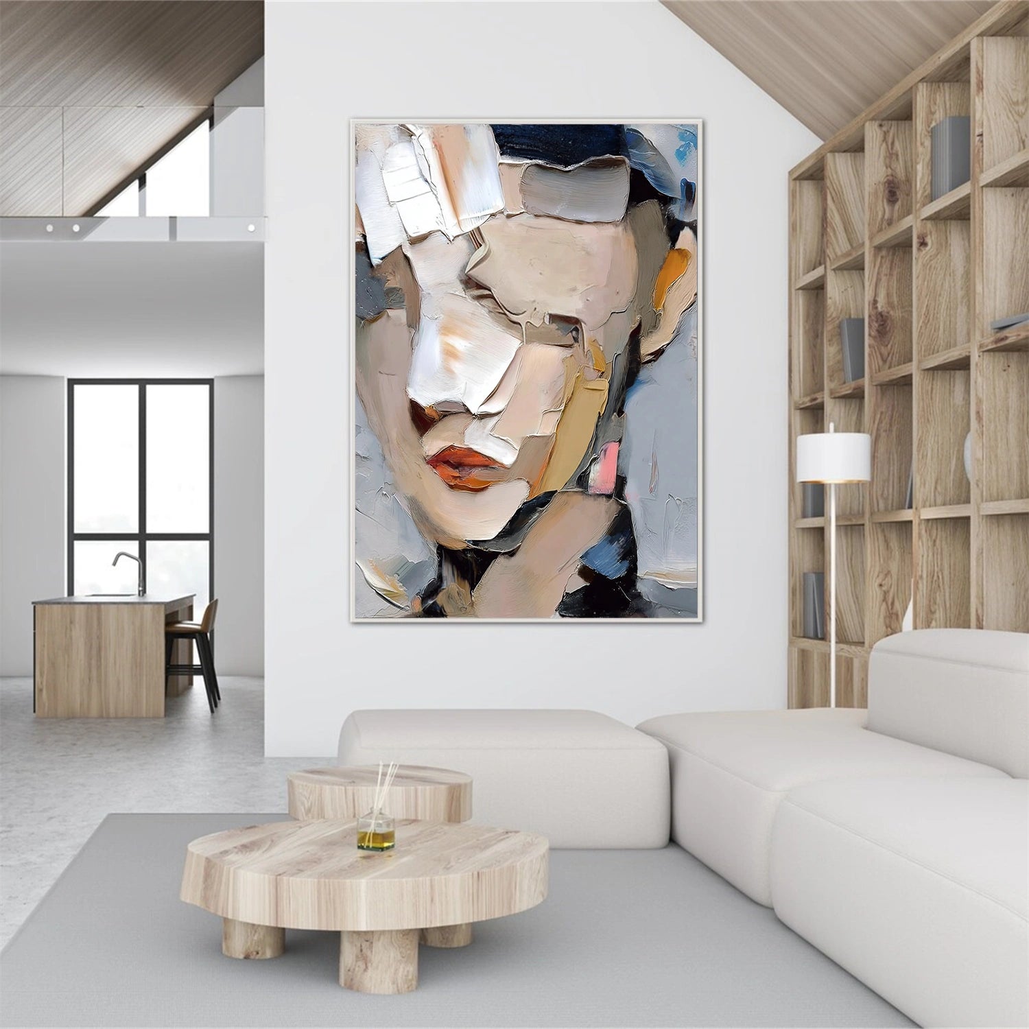 Abstract Portrait Textured Wall Art #AP121