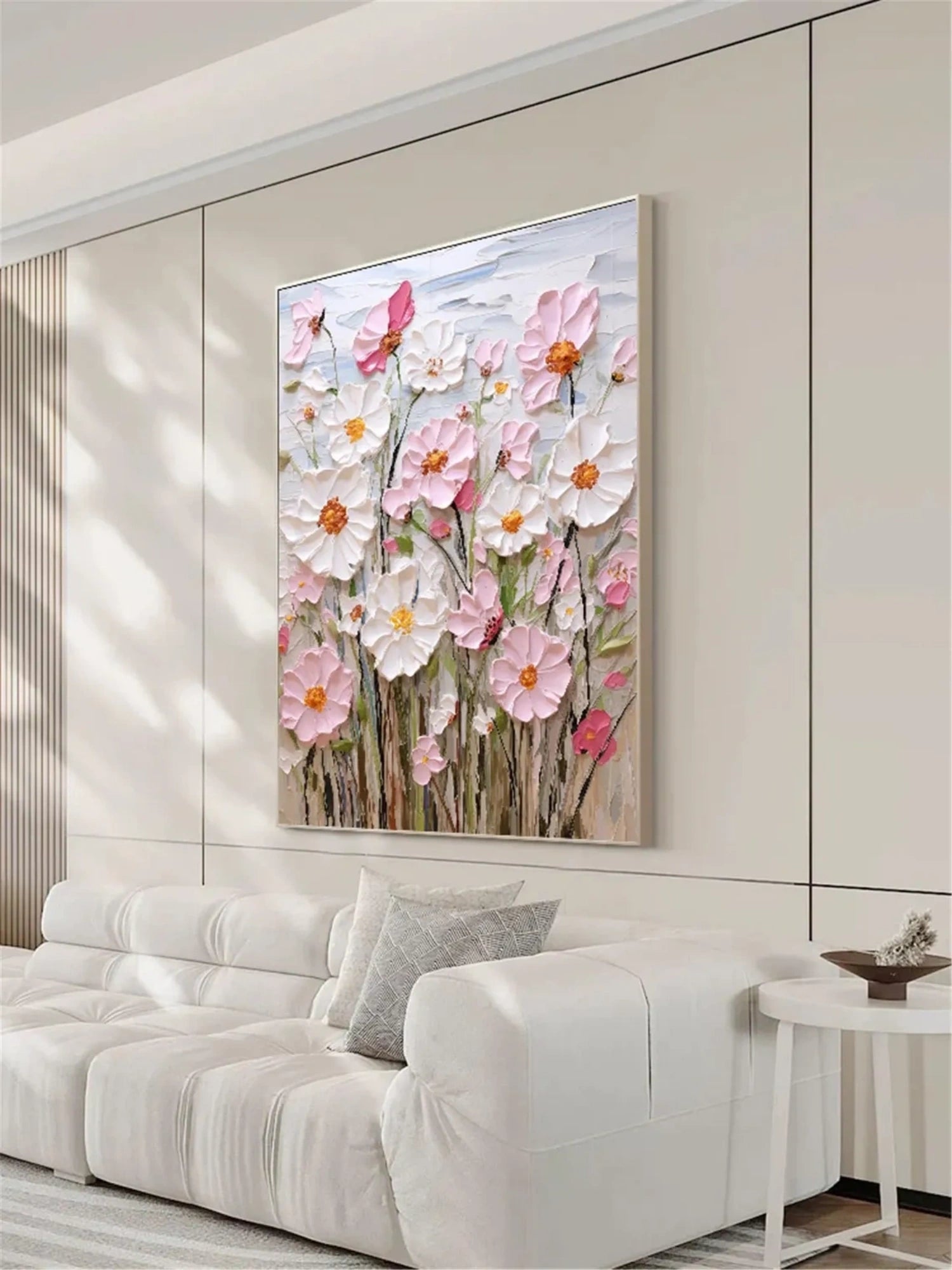 Colorful Flower Abstract Textured Wall Art #ML096