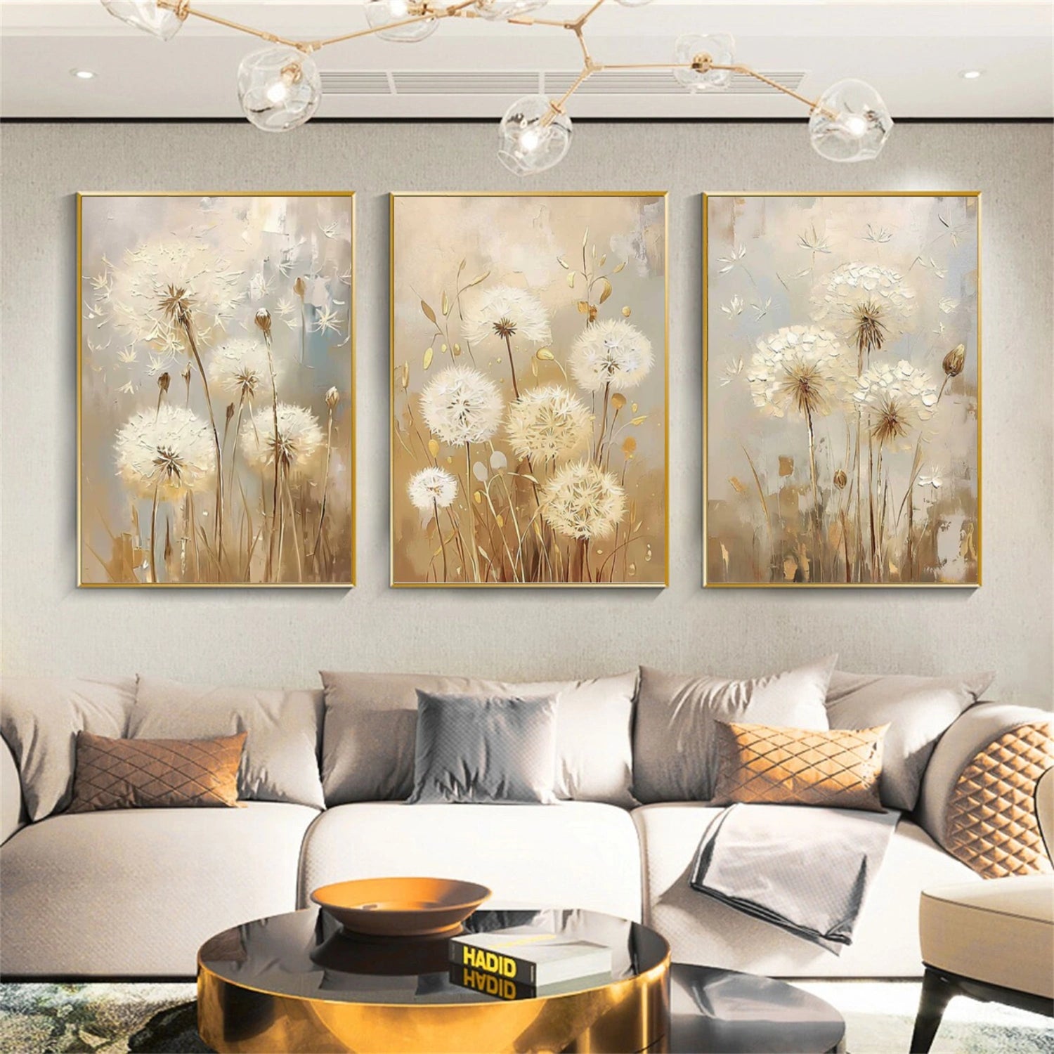 Flower & Tree Abstract Wall Art Set of 3 #ML212