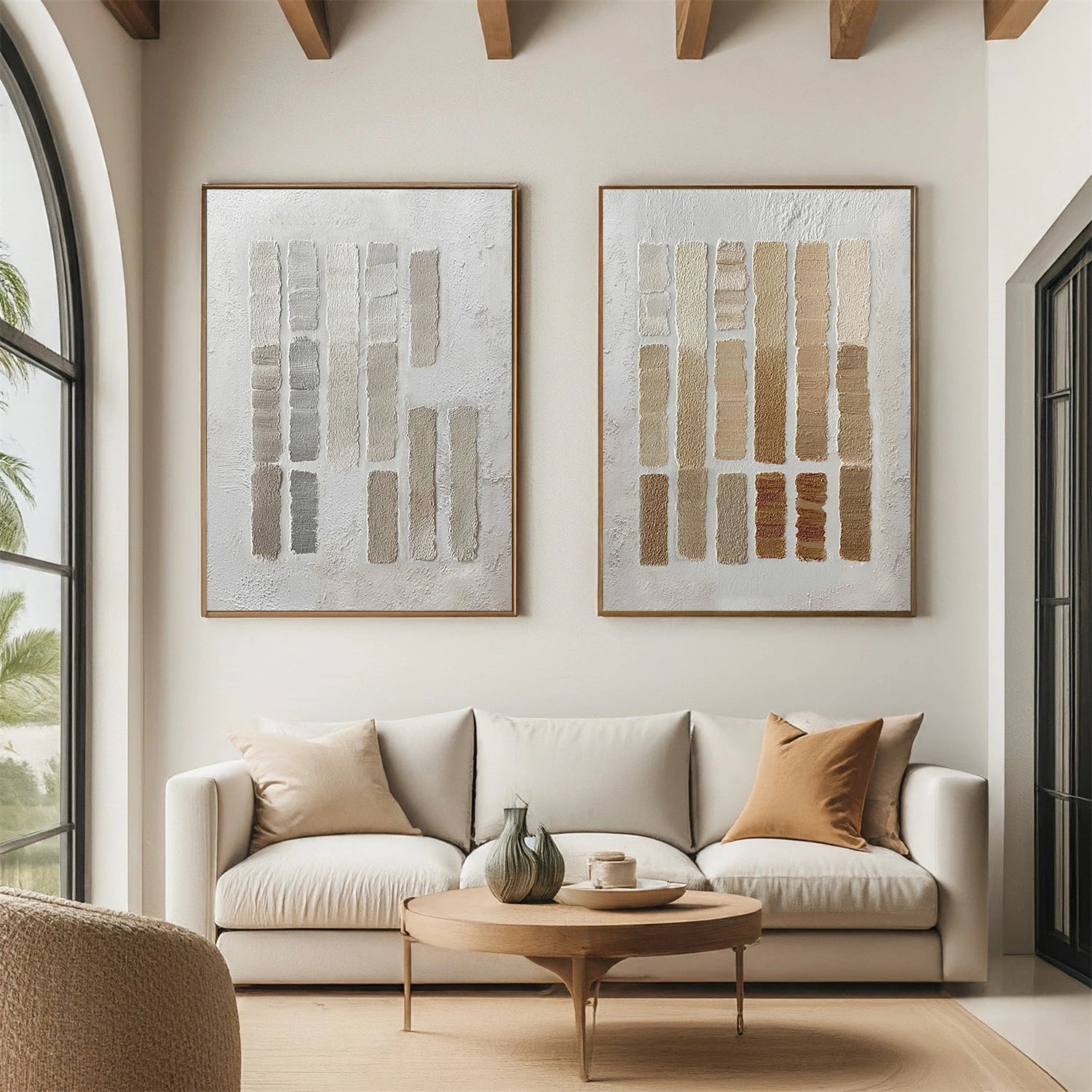 Wabi Sabi Textured Canvas Art Set of 2 #WS935