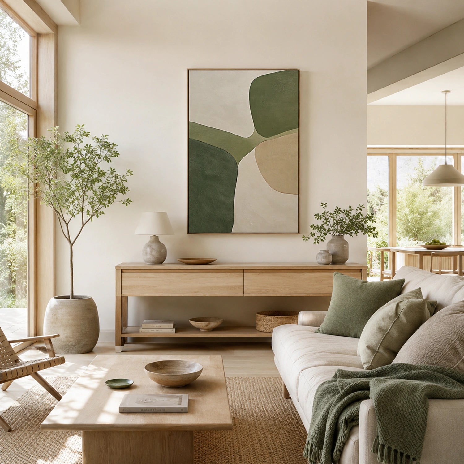 Green Minimalist Canvas Art #MM402