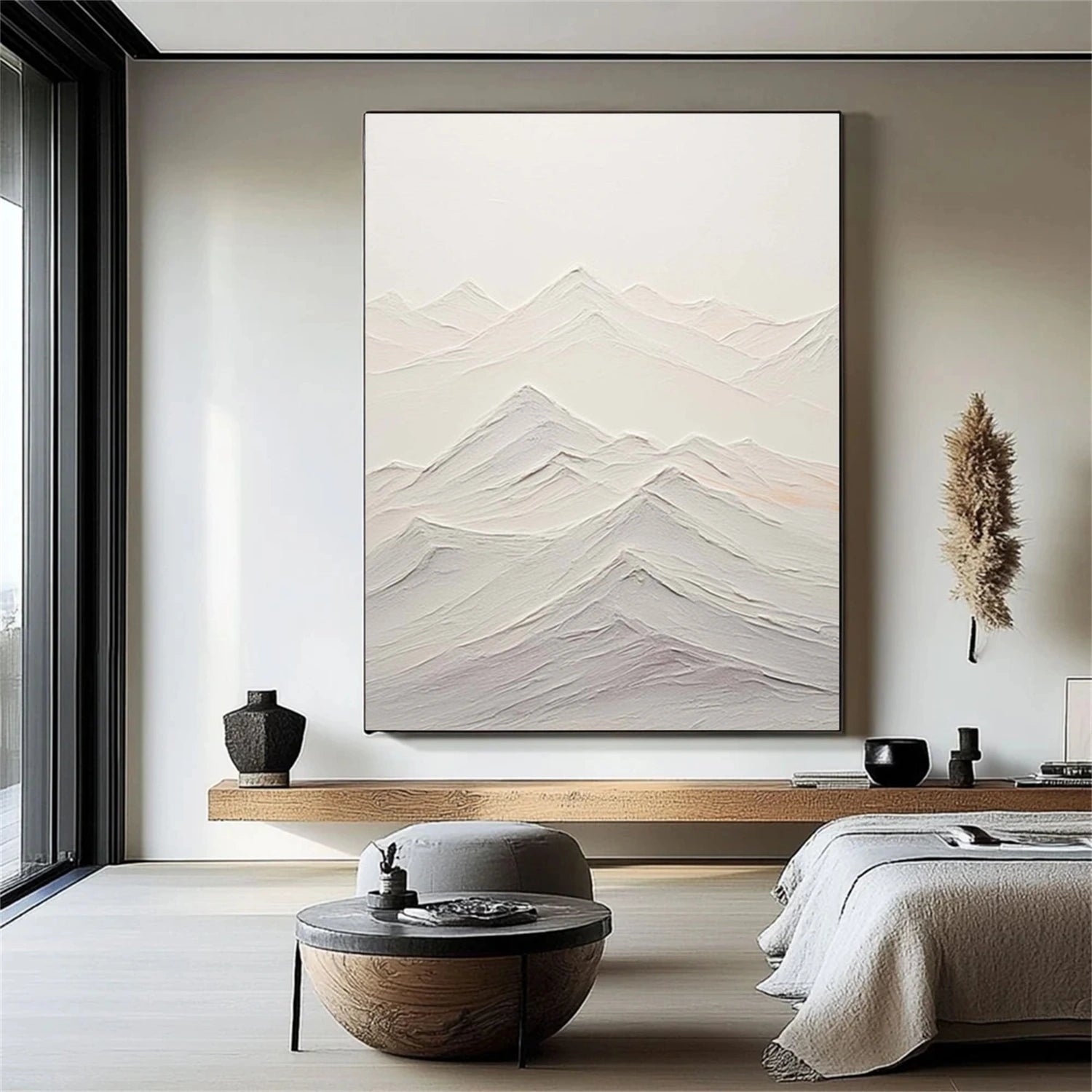Minimalist Mountain Textured Canvas Art #MM330