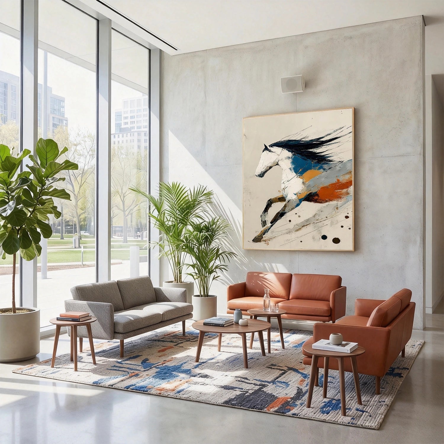 Abstract Animal Horse Wall Art #AL210