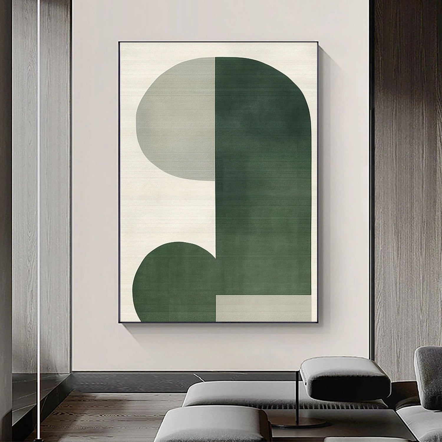 Green Abstract Art Painting #WS451