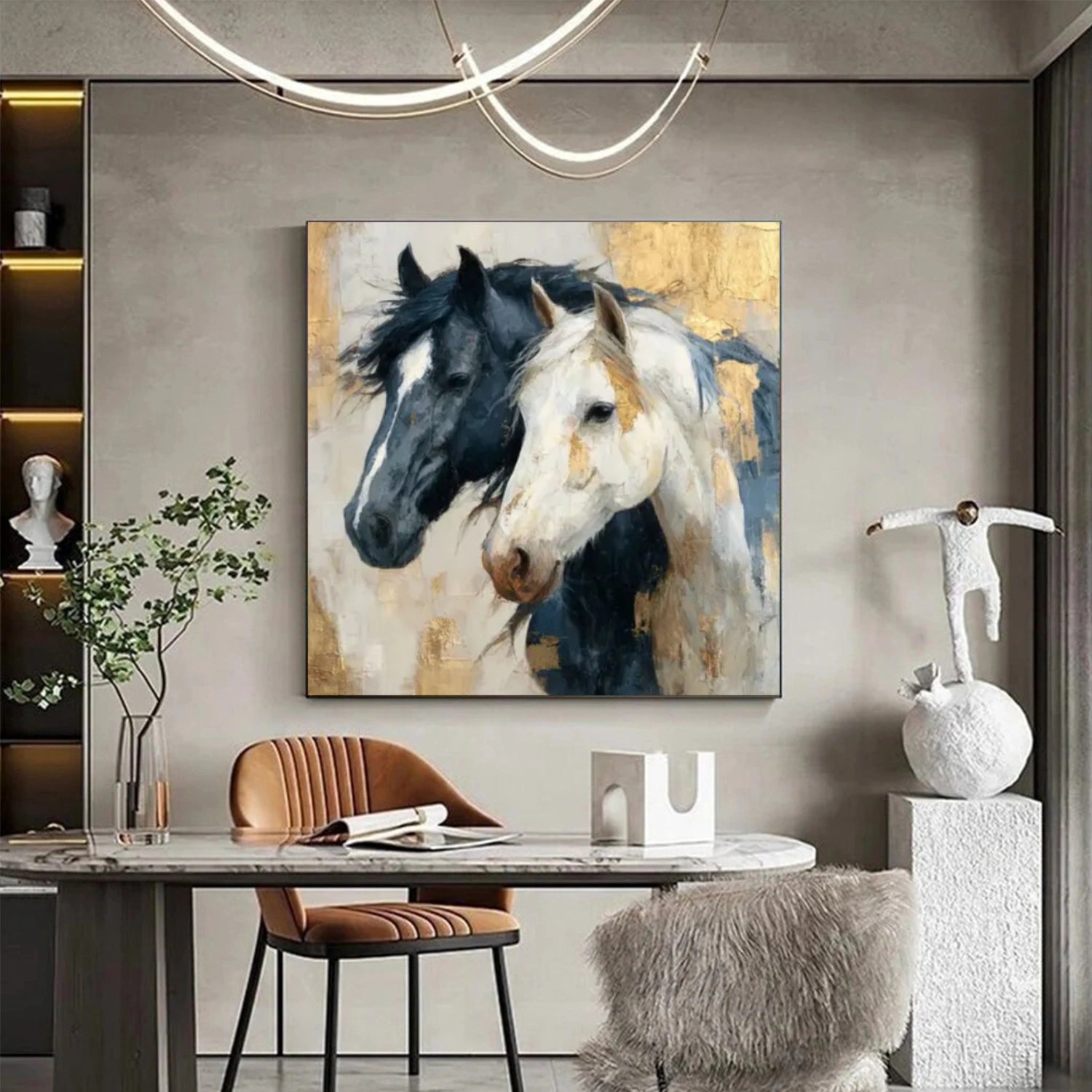 Abstract Animal Horse Wall Art #AL144