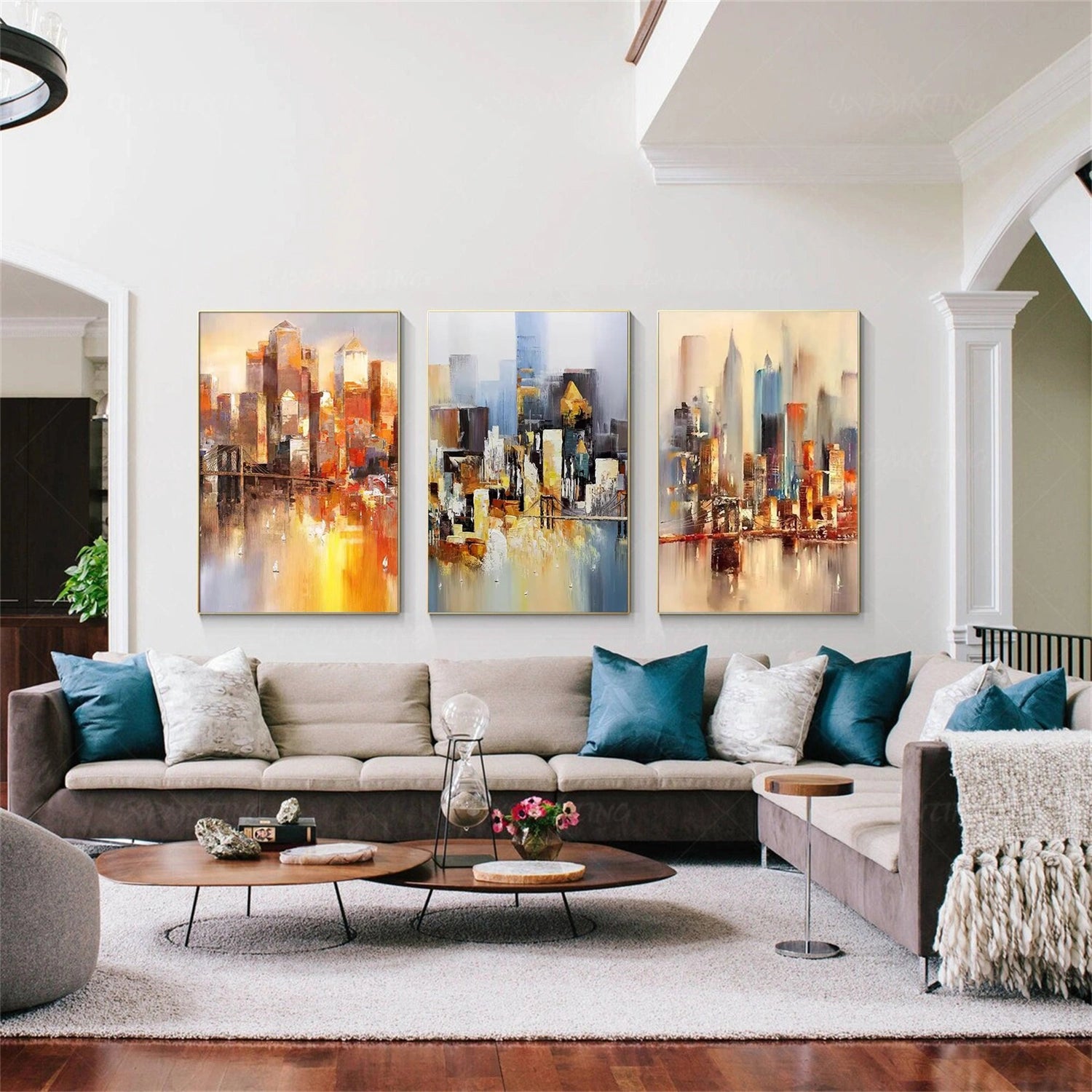 Abstract Canvas Art Set of 3 #WS679