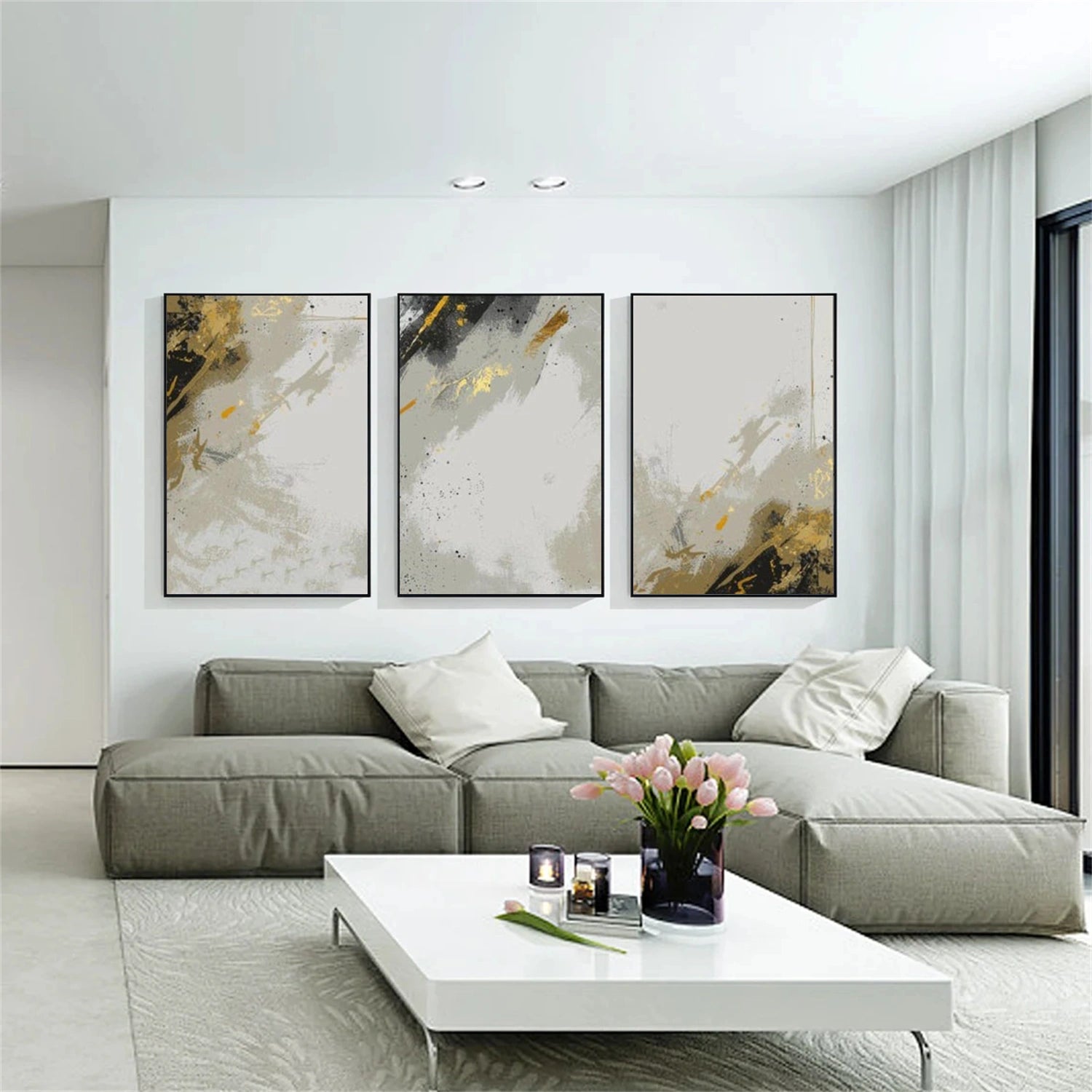 Abstract Canvas Art Set of 3 #WS966