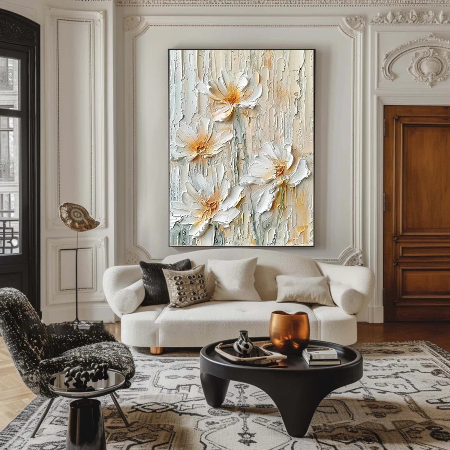 Flower & Tree Abstract Textured Wall Art #ML206