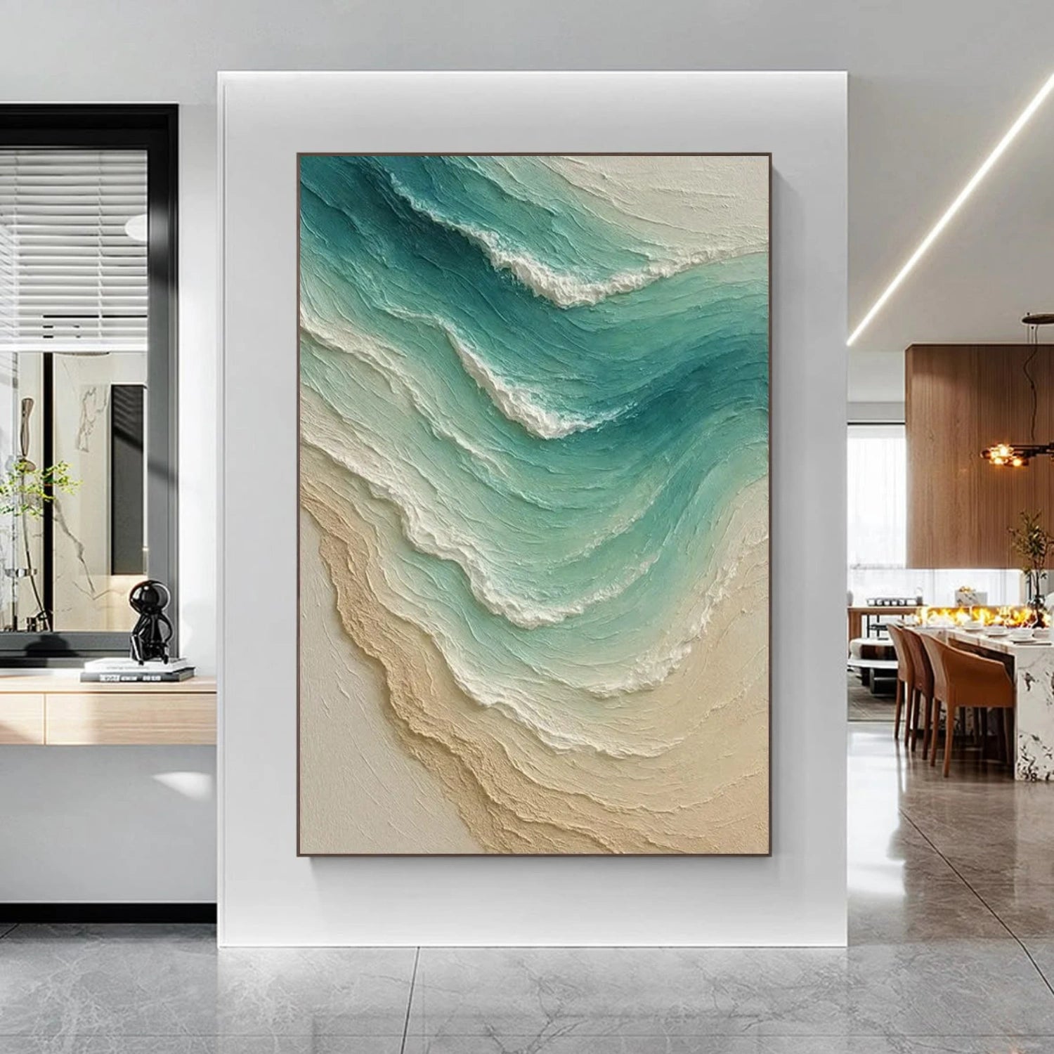 Sea & Sky Abstract Textured Wall Art #MS200