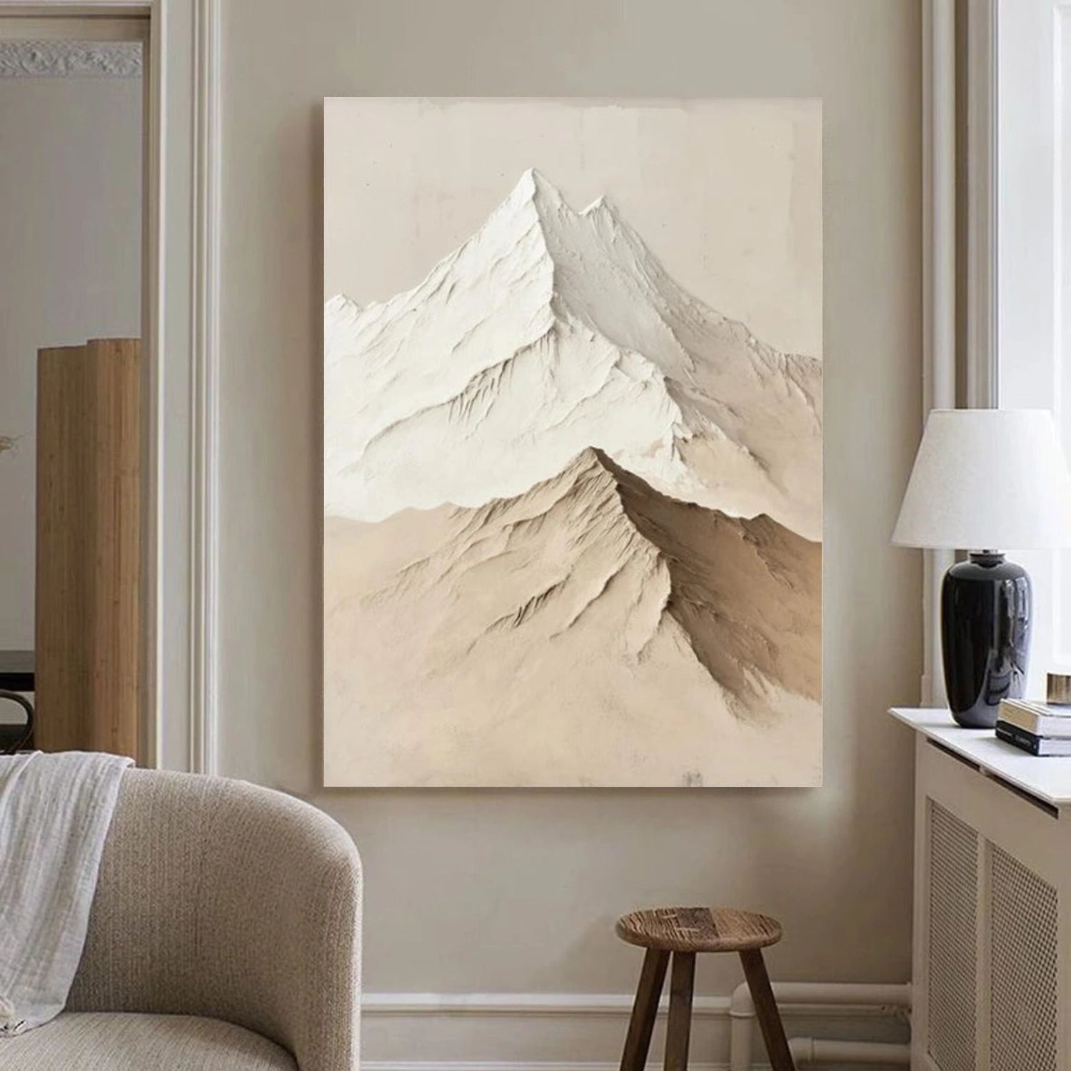 Minimalist Mountain Textured Canvas Art #MM351