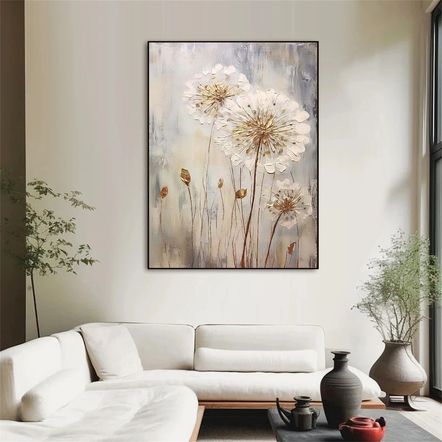 Flower & Tree Abstract Textured Wall Art #ML203