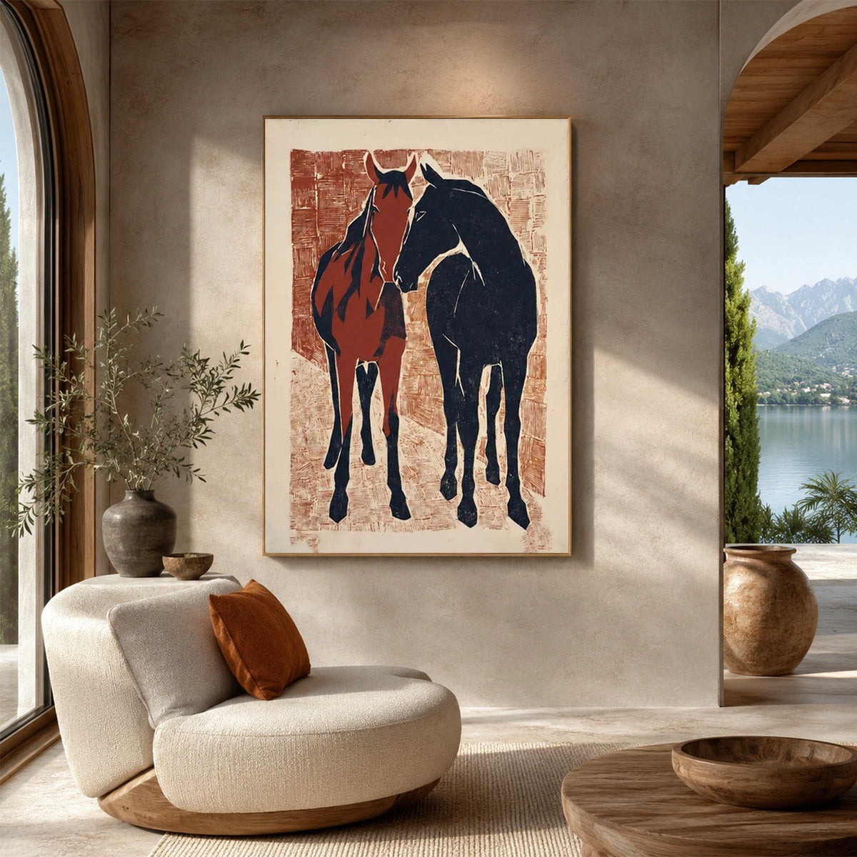 Abstract Animal Horse Wall Art #AL232