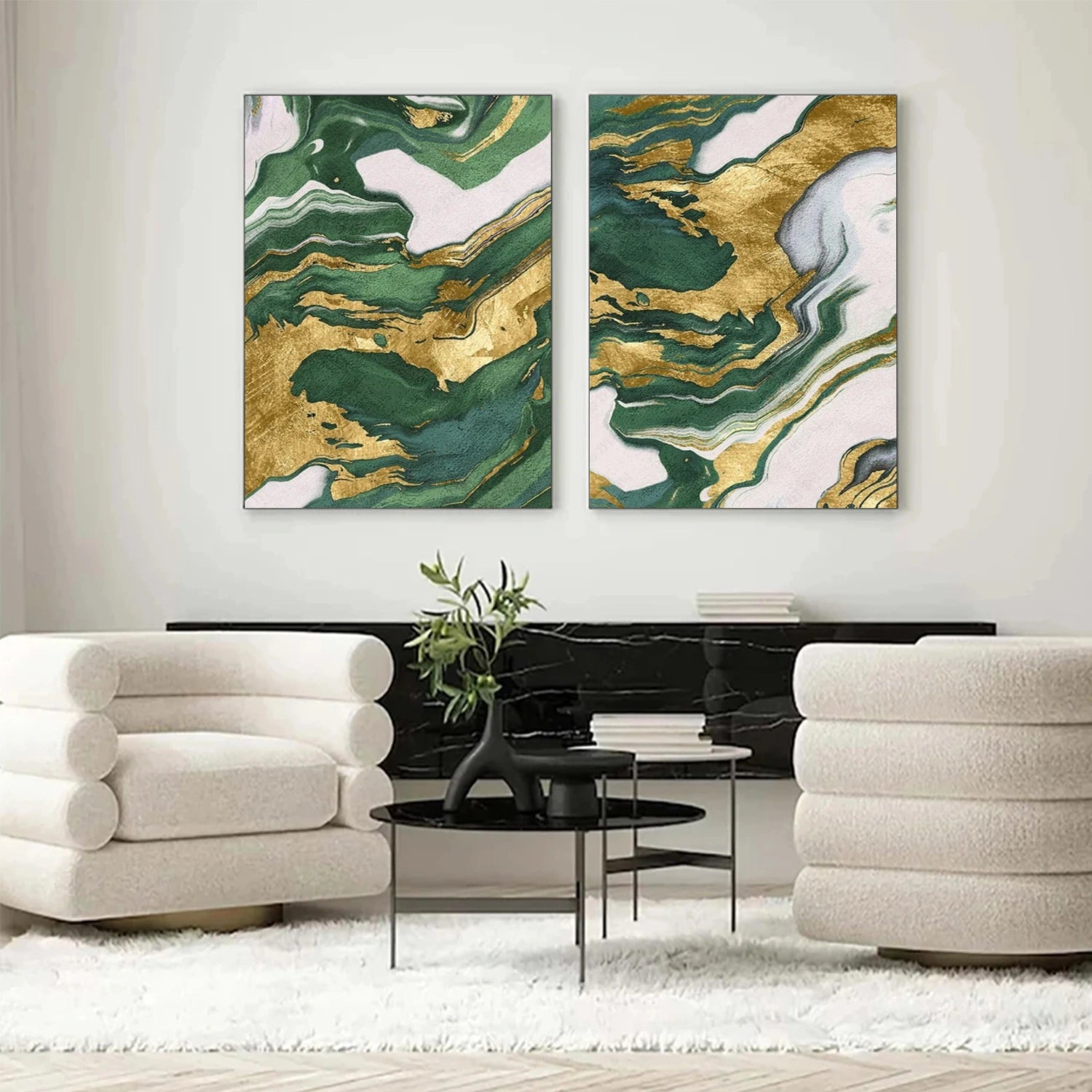 Abstract Canvas Art Set of 2 #WS858