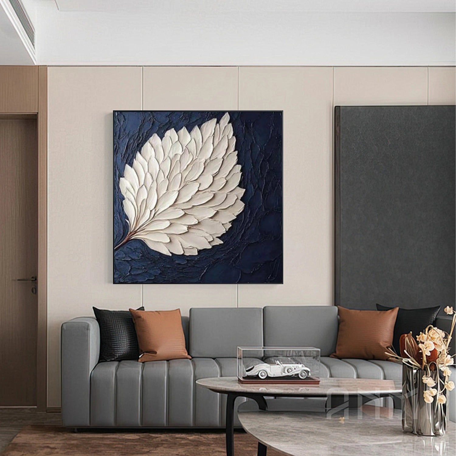 Flower & Tree Abstract Textured Wall Art #ML209