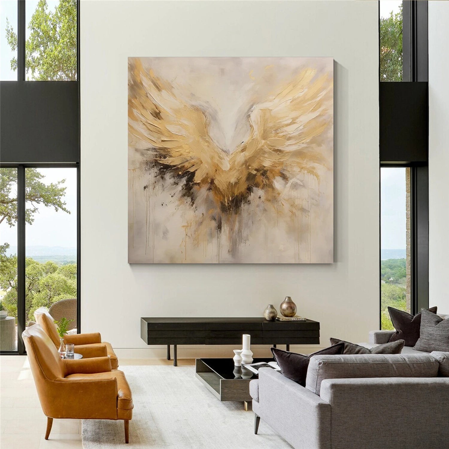 Abstract Angel Wing Textured Painting #AP047