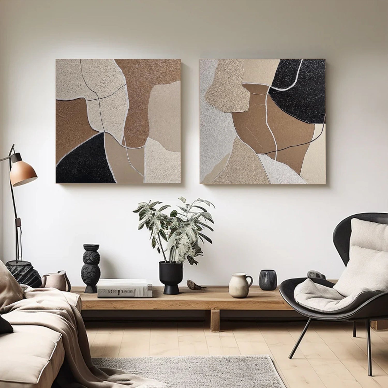 Abstract Canvas Art Set of 2 #WS807